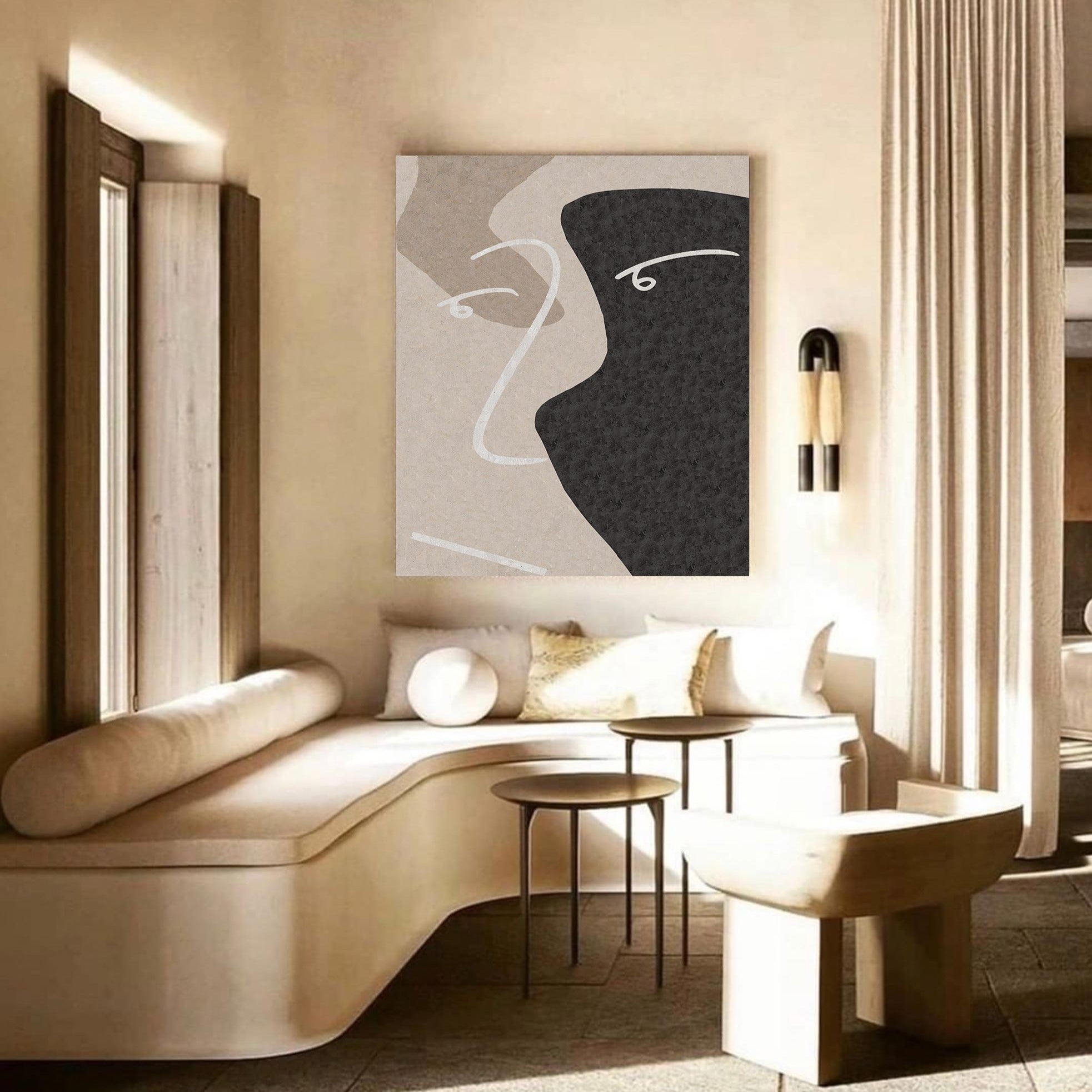 Beige Minimalist Abstract Painting #ABAV198