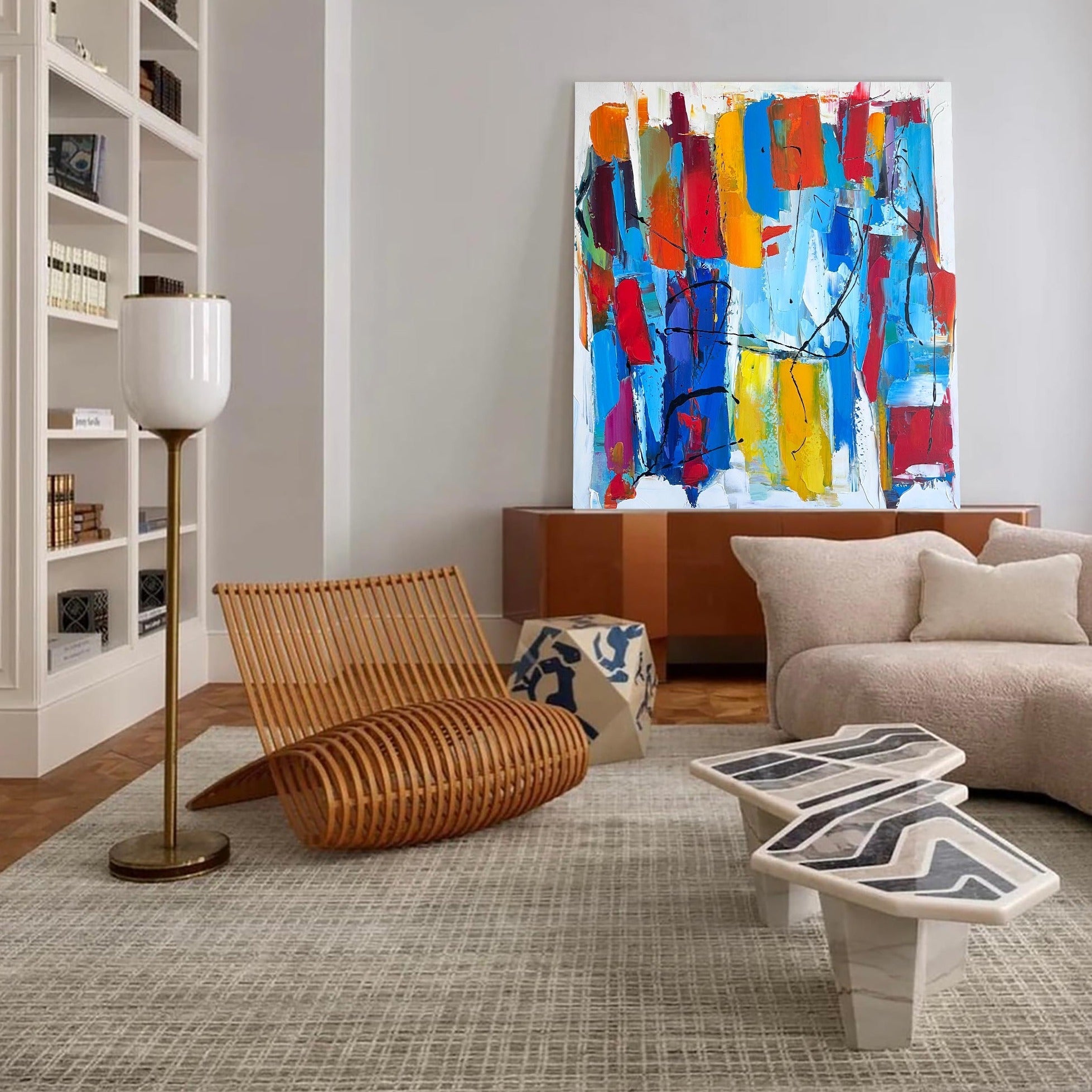 Colorful Square Abstract Painting #ABAS64