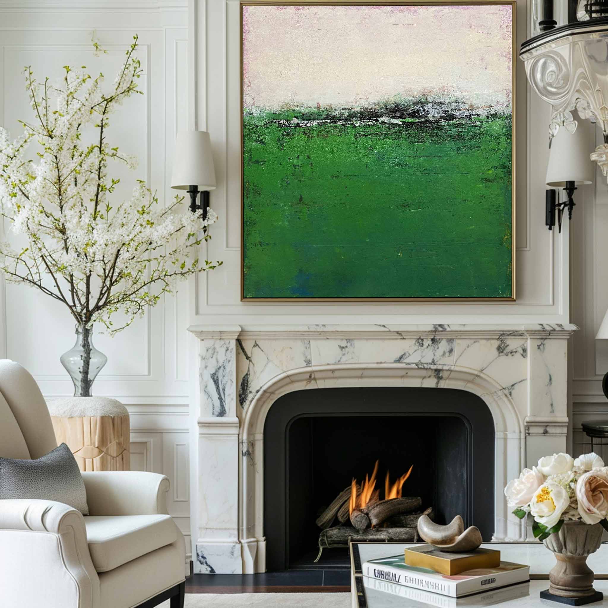 Green Minimalist Painting #ABAV165