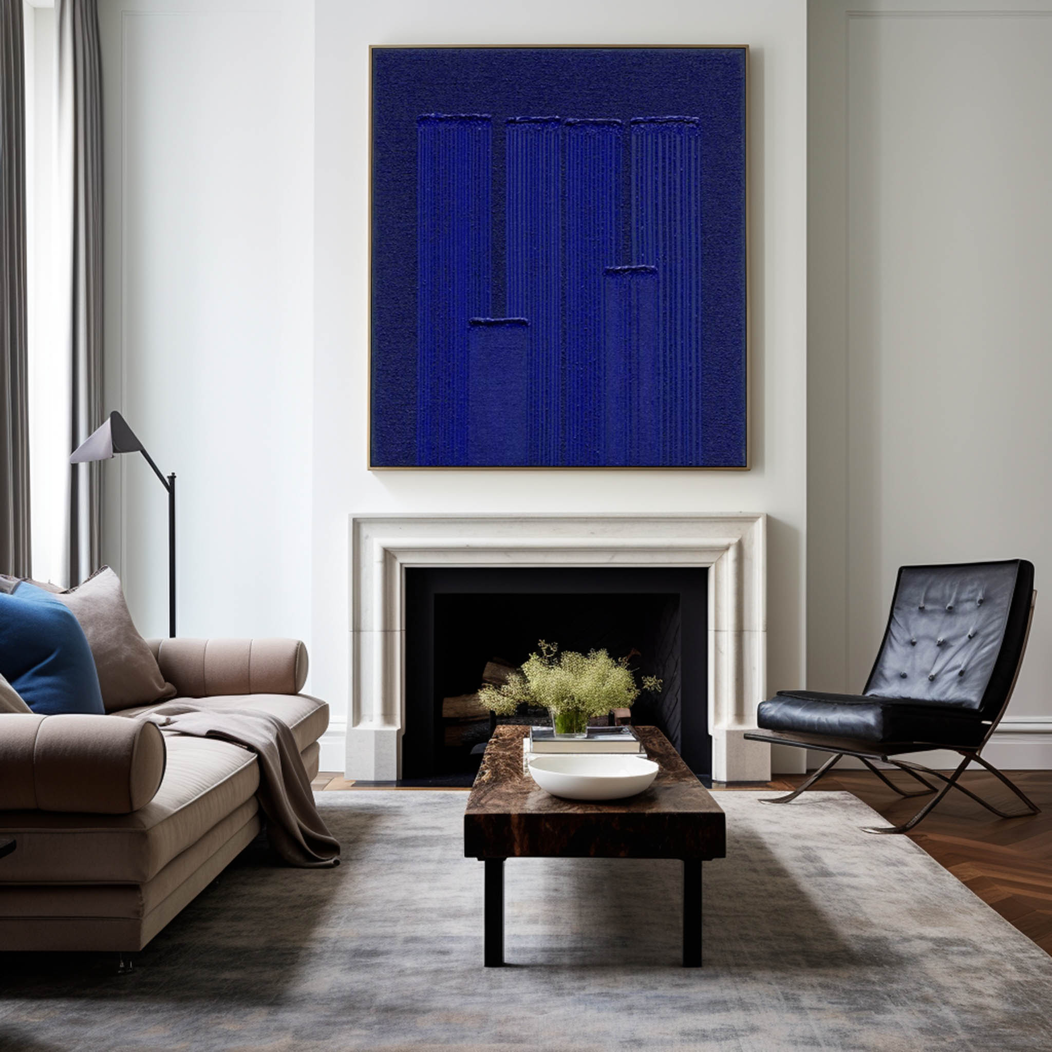 Klein Blue Minimalist Painting #ABAV294