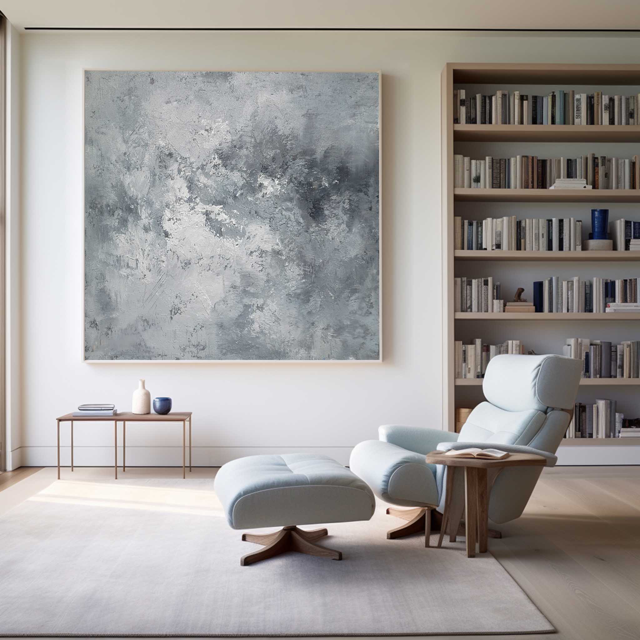 Grey Green Abstract Painting #ABAS41