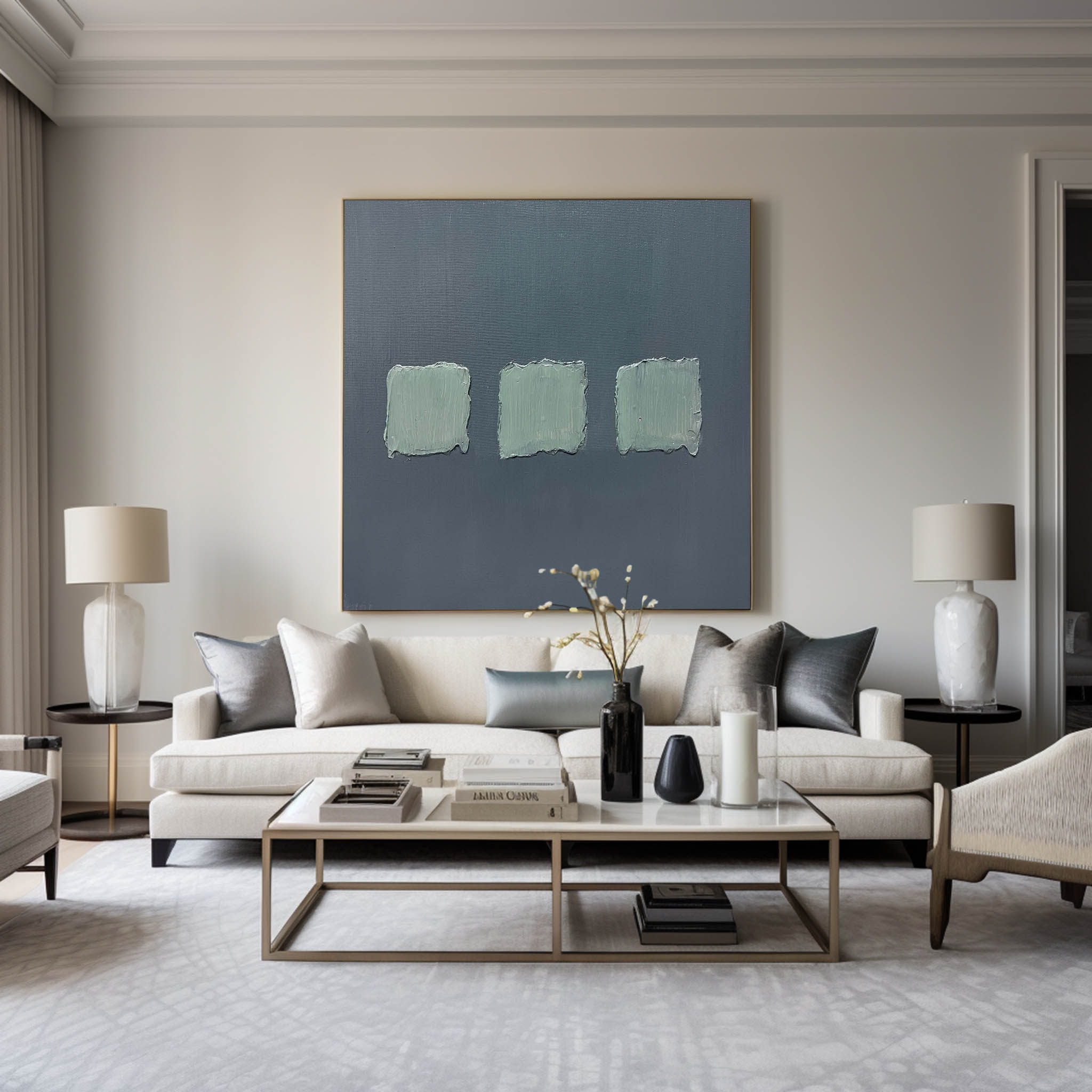 Blue Minimalist Painting #ABAS118