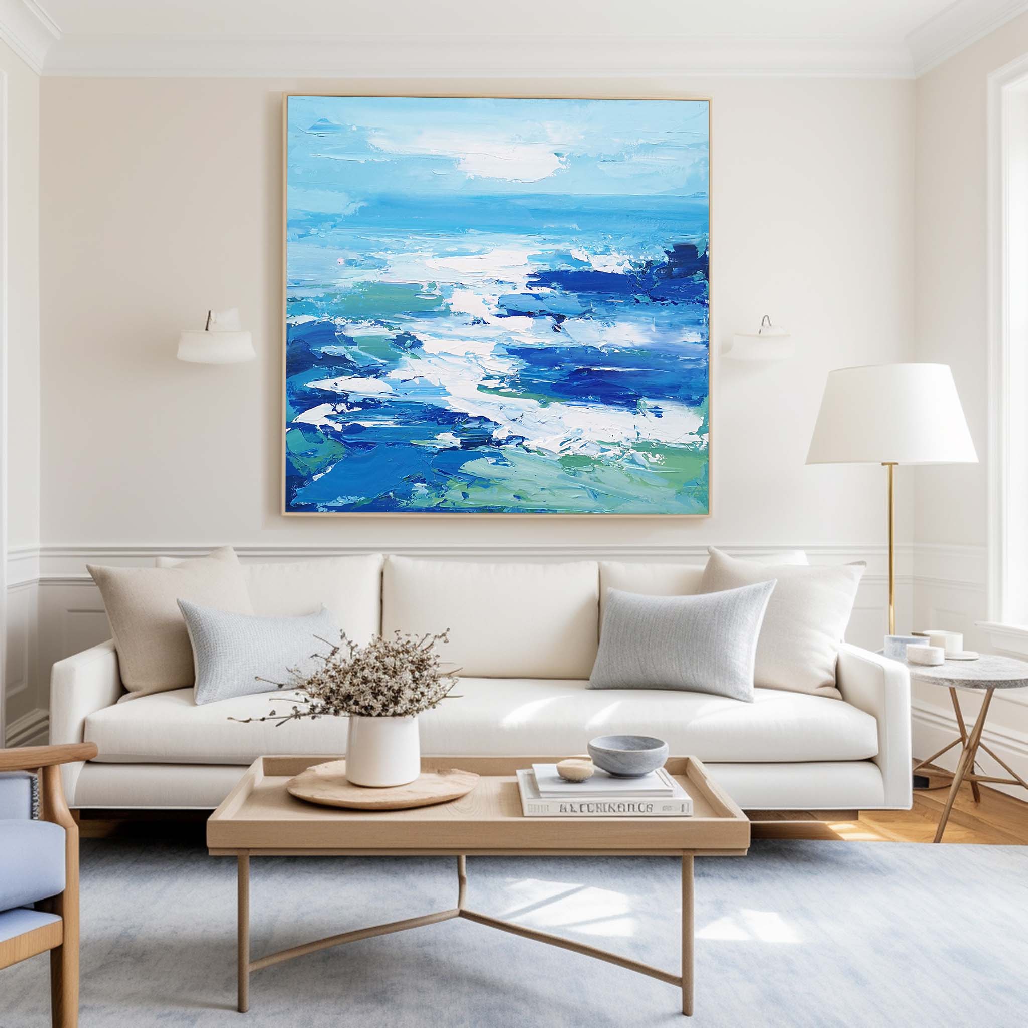 Blue Square Abstract Painting #ABSS25