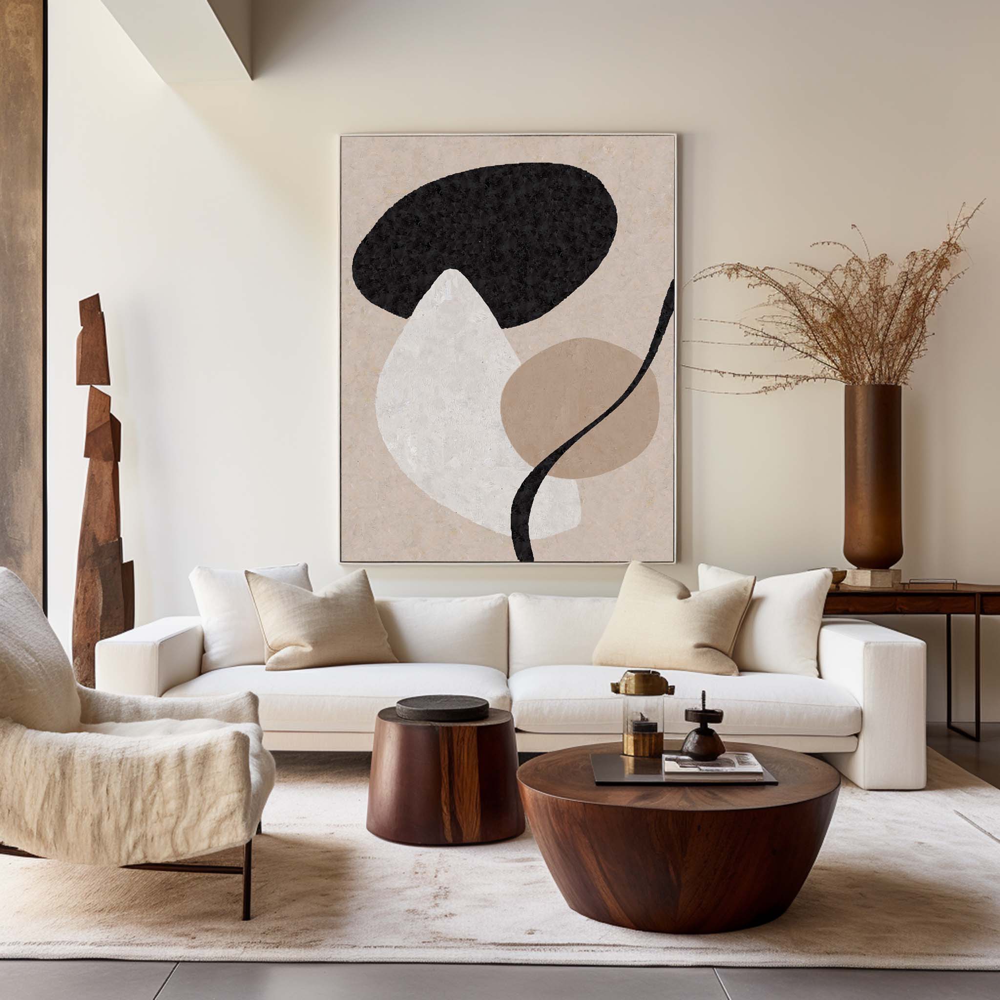Beige Minimalist Abstract Painting #ABAV205