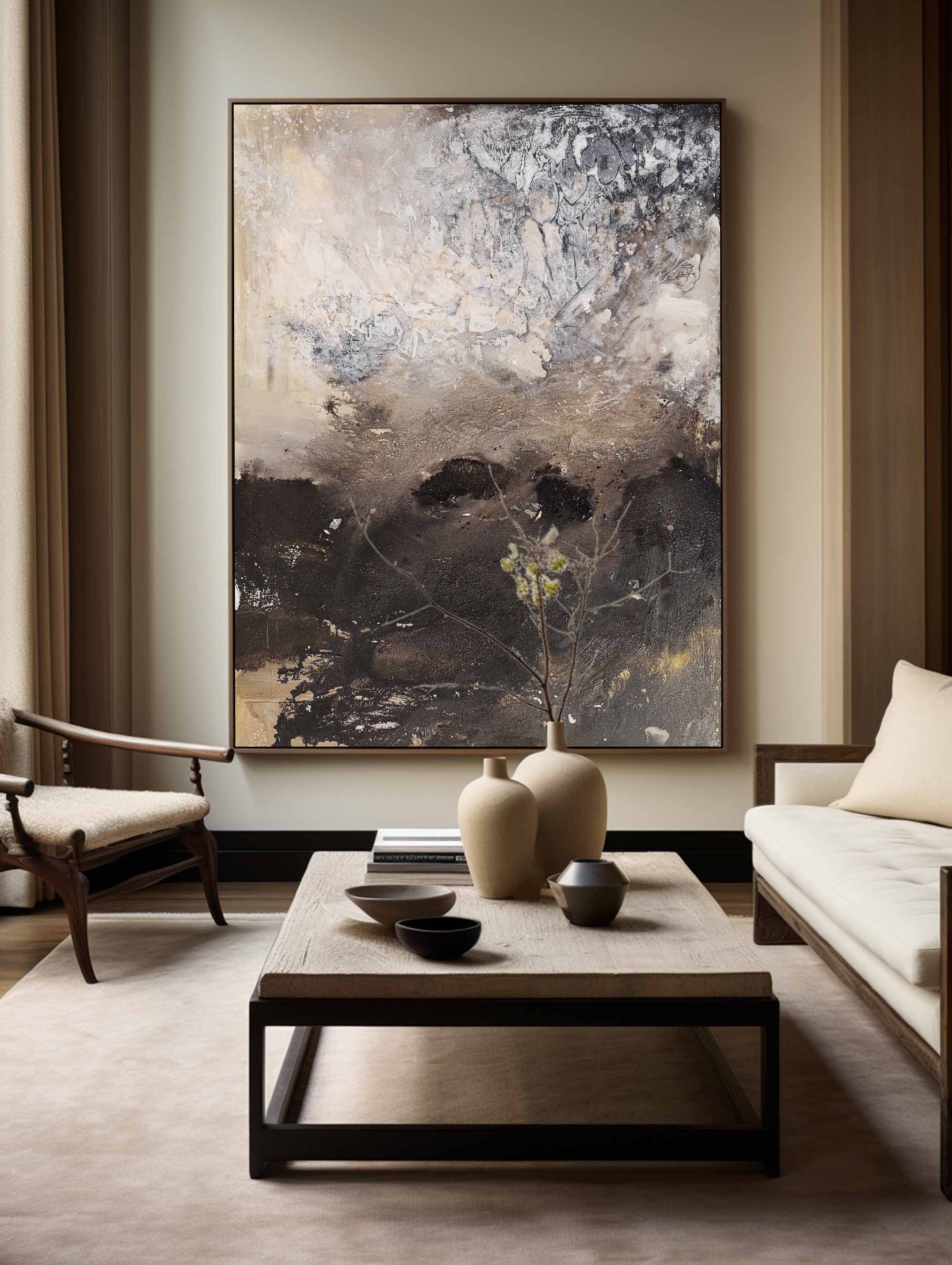 Brown Abstract Art #ABAV81