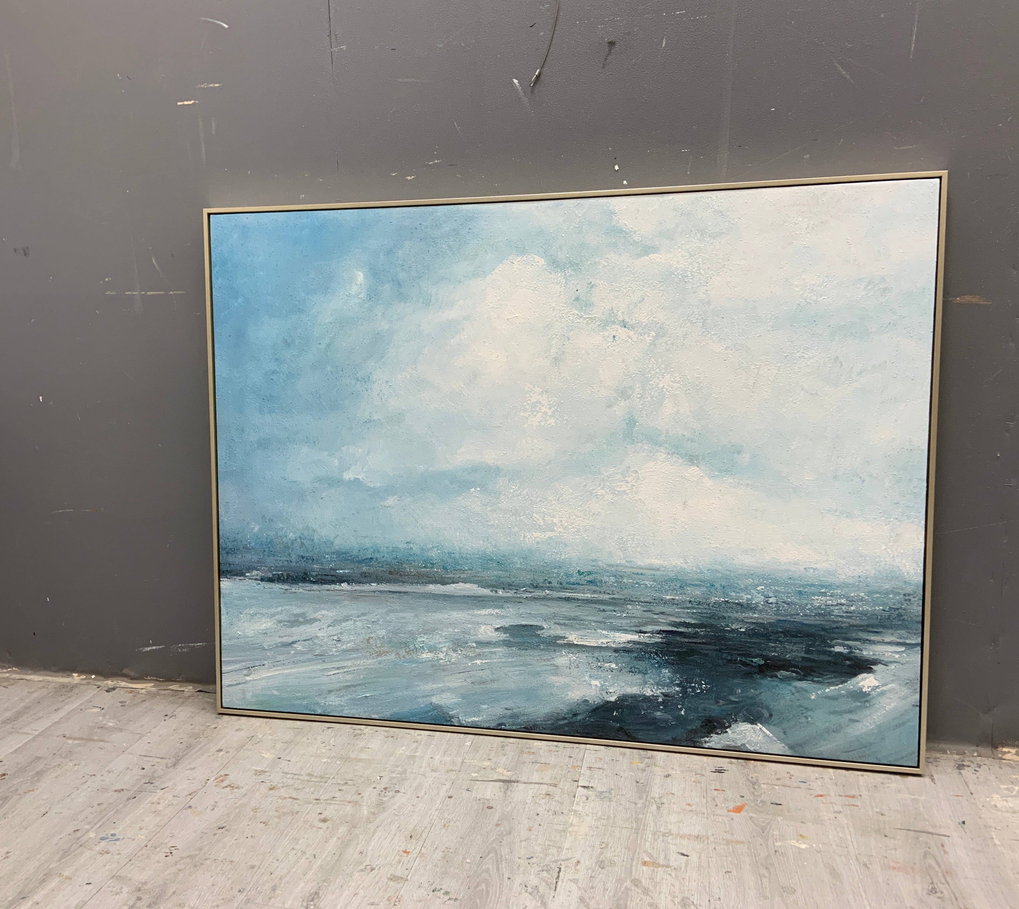 Original Sky And Sea Canvas Painting #ABSH17