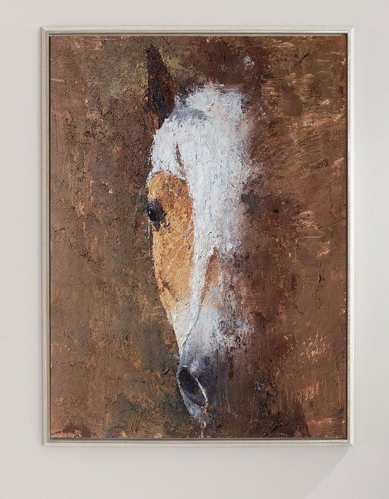 Brown Abstract Horse Art #ANH01