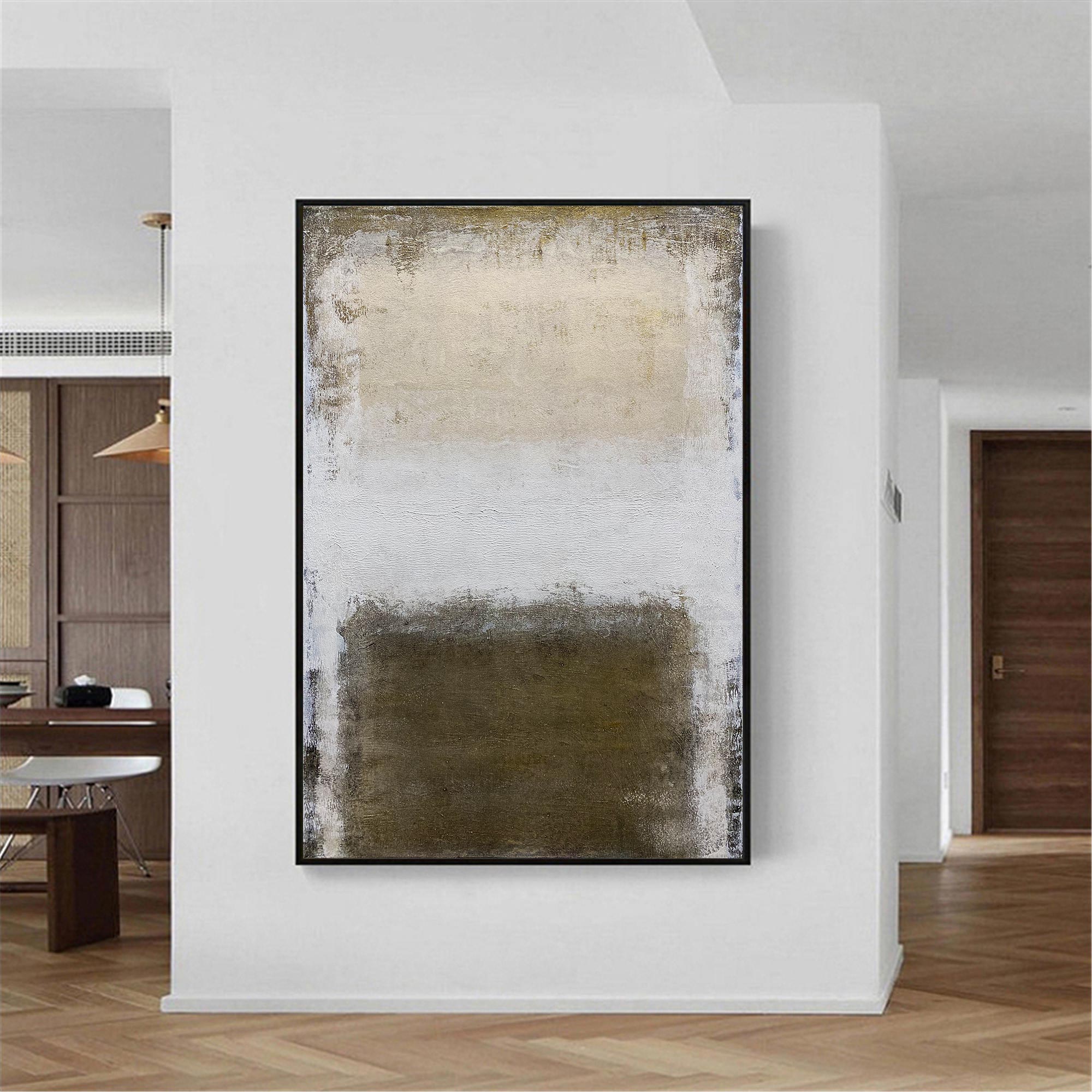 Brown White Minimalist Painting #ABAV107