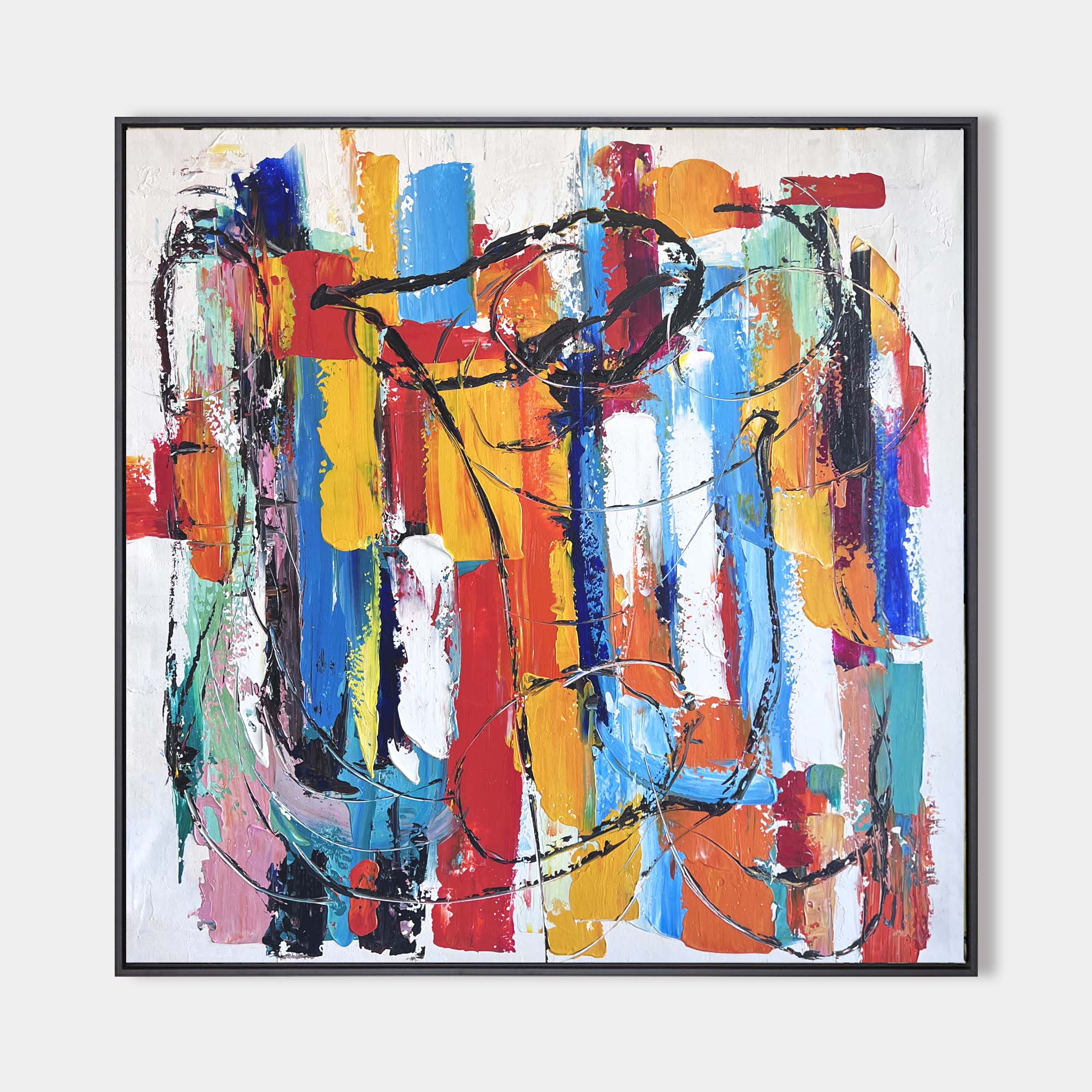 Colorful Square Abstract Painting #ABAS63