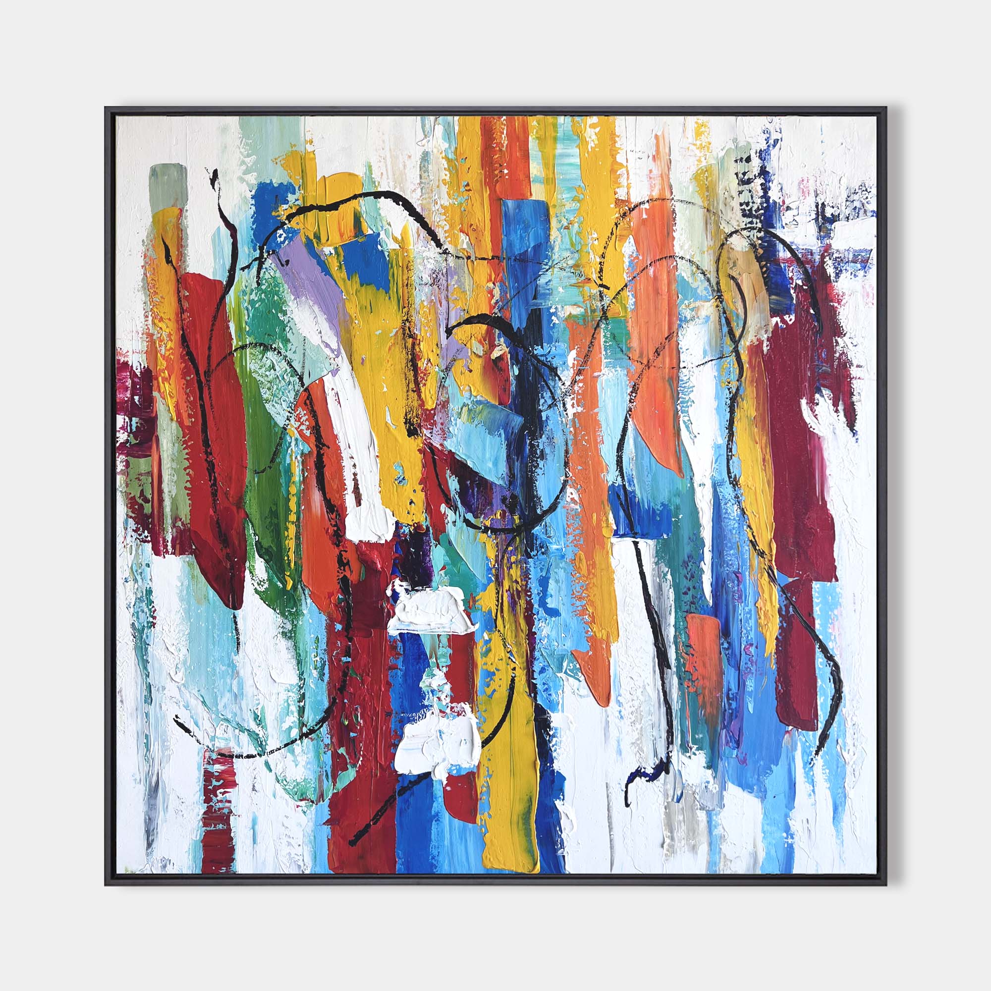 Colorful Square Abstract Painting #ABAS62