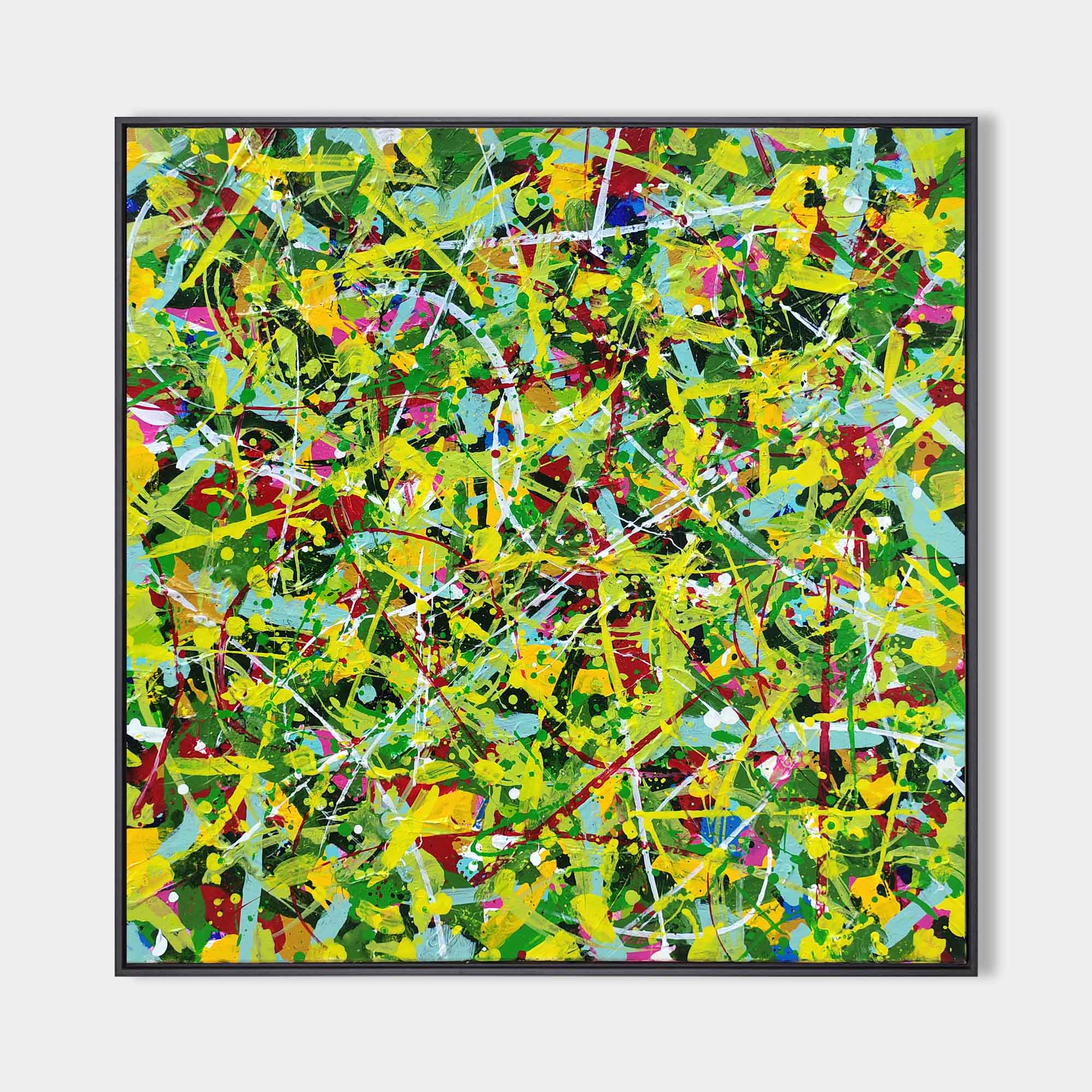 Green Square Abstract Art  #IS77