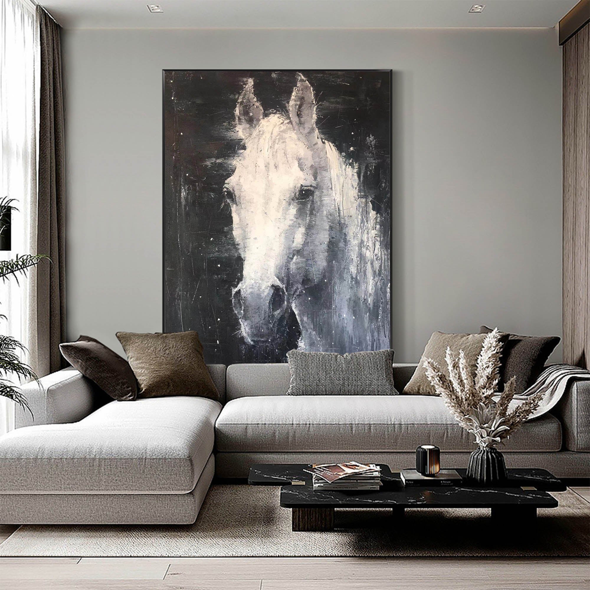 White Horse Painting #ANH39