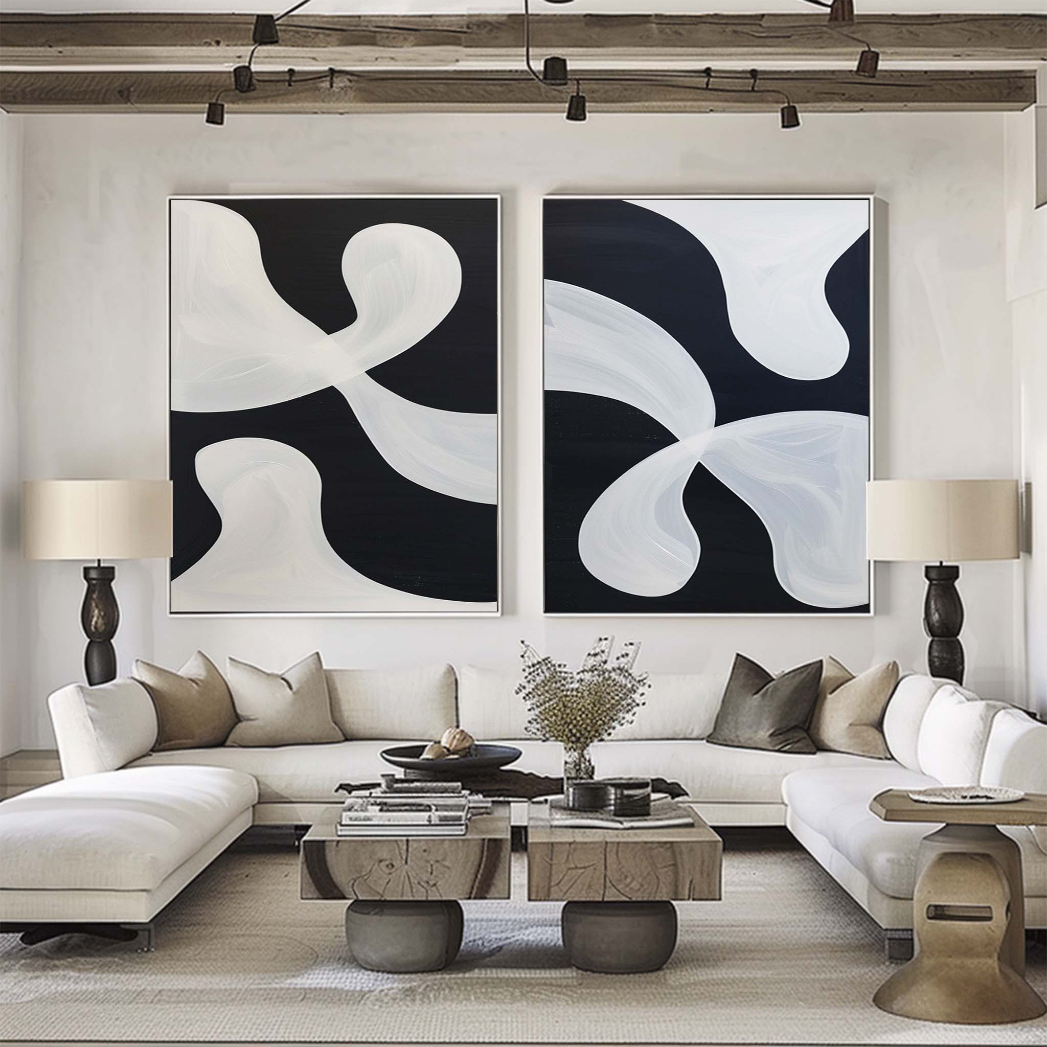 Set of 2 Abstract Art #ABAO71