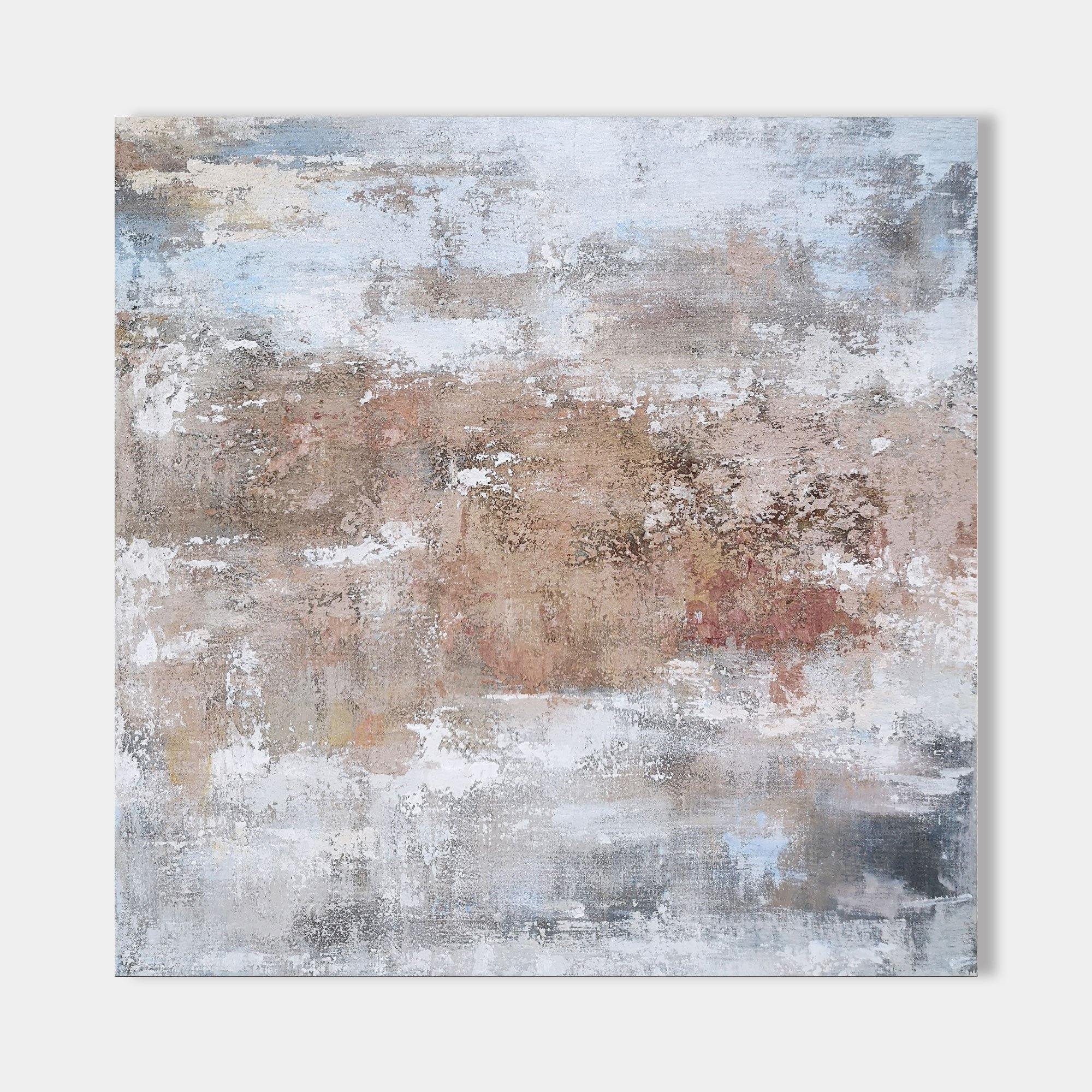 Grey And Rust Abstract Art  #IS01