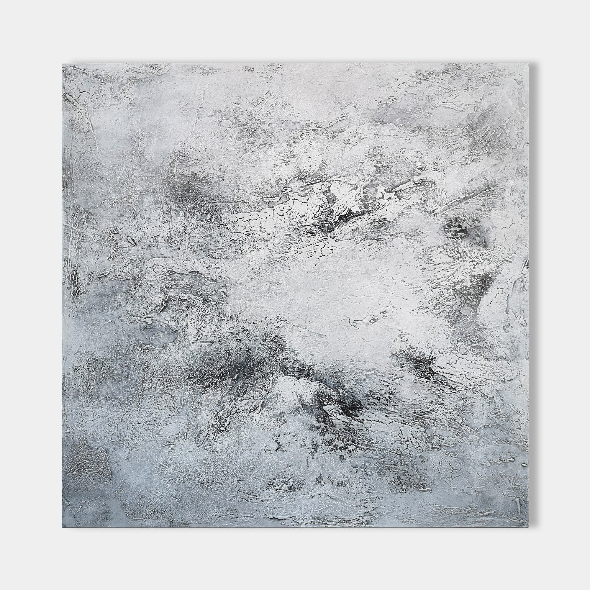 Grey WHite Abstract Painting  #IS46