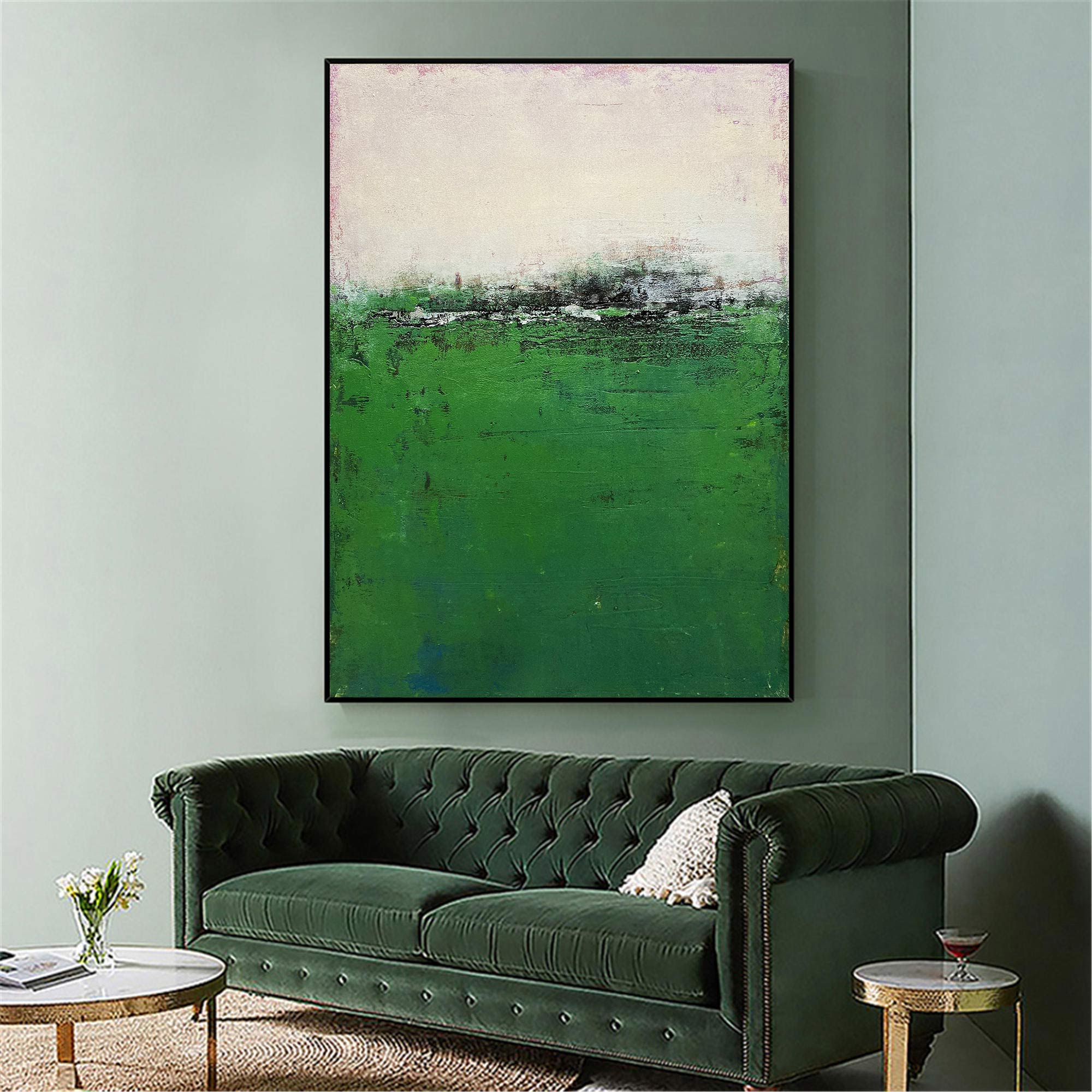 Green Modern Abstract Painting #IS75