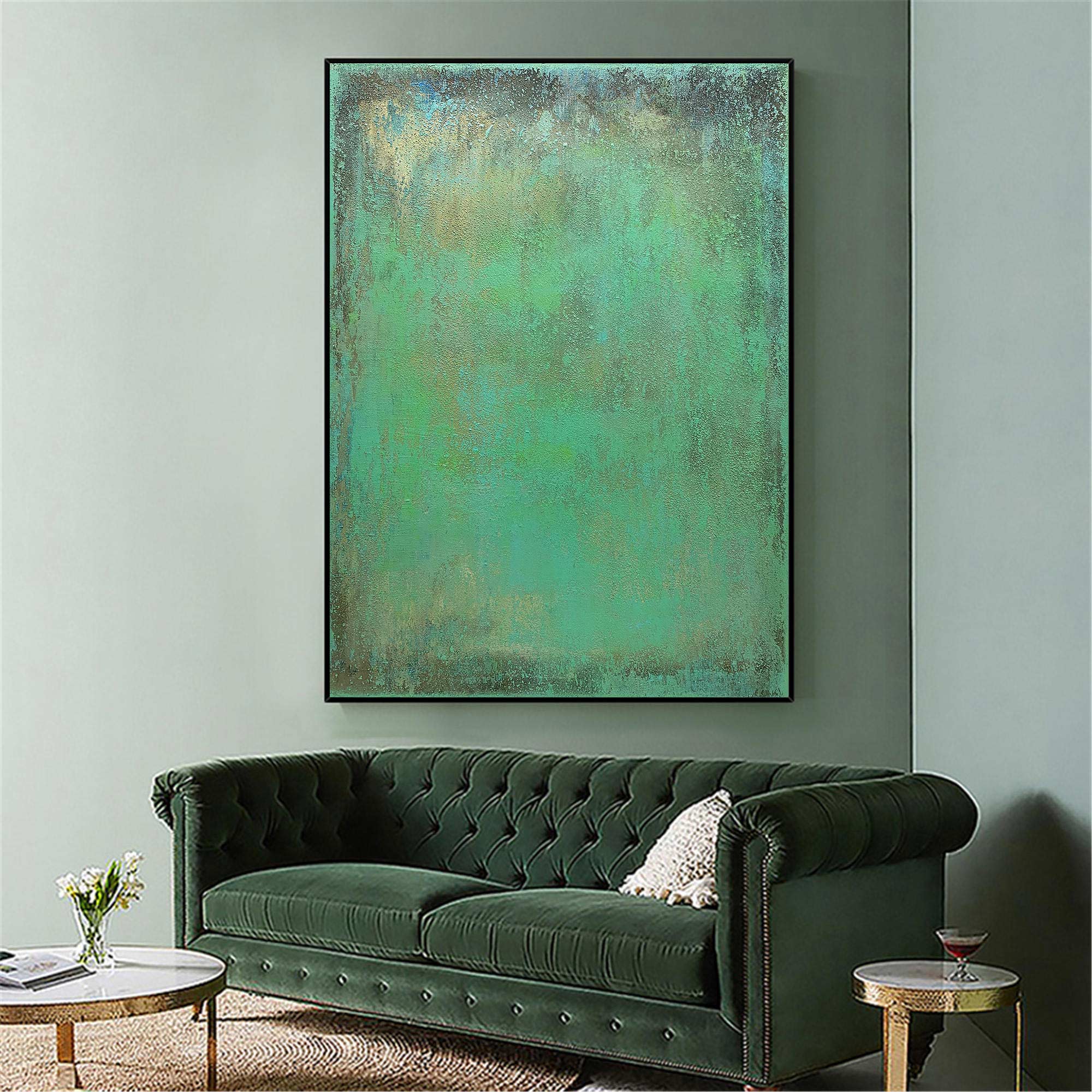 Green Modern Abstract Painting #IS74