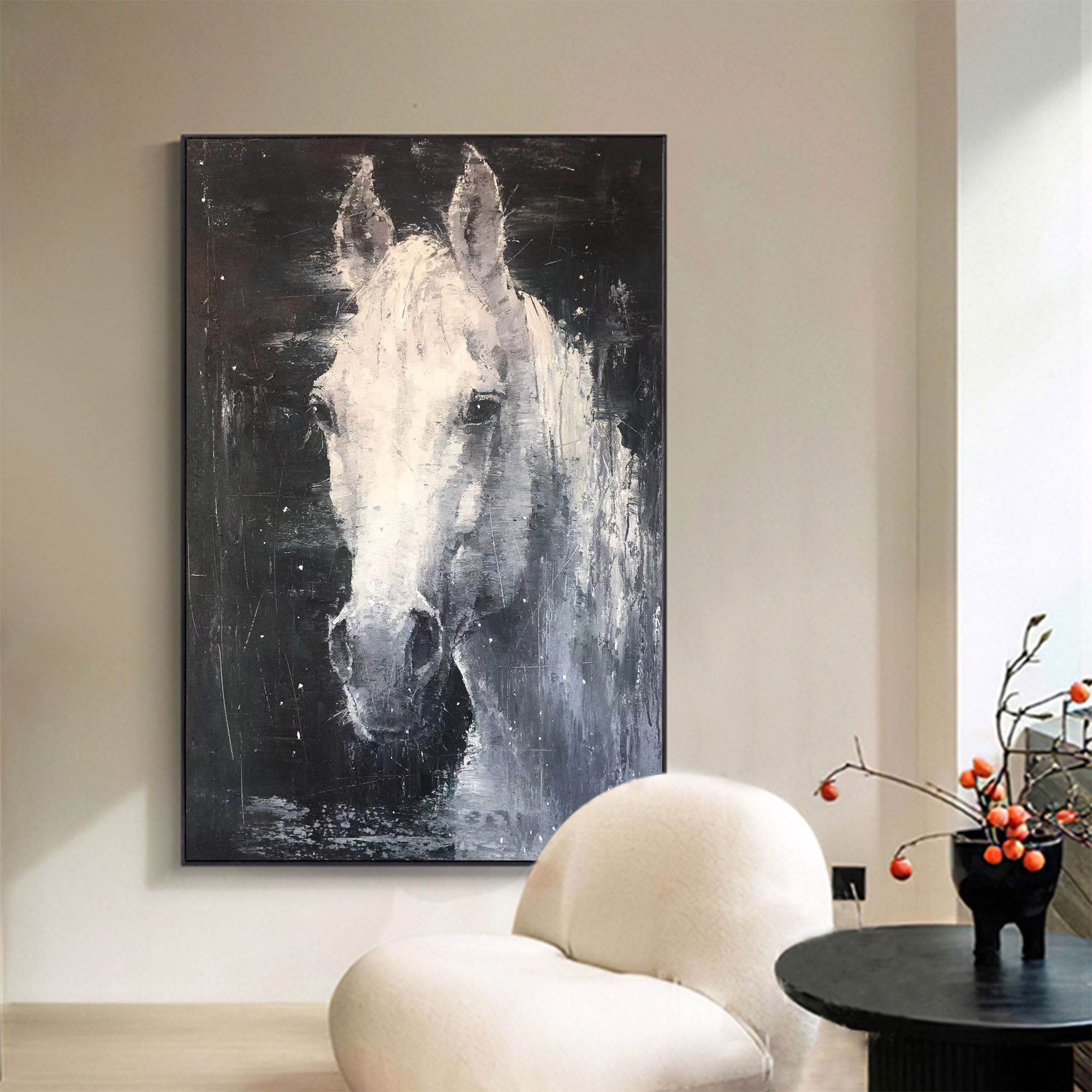 White Horse Painting #ANH39