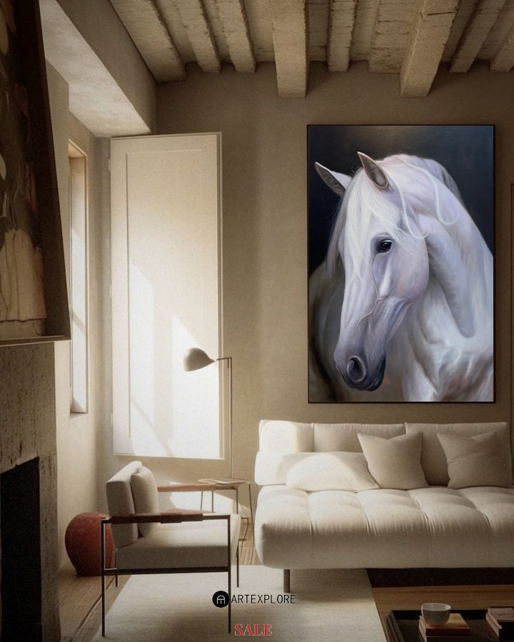 White Horse Painting #ANH59