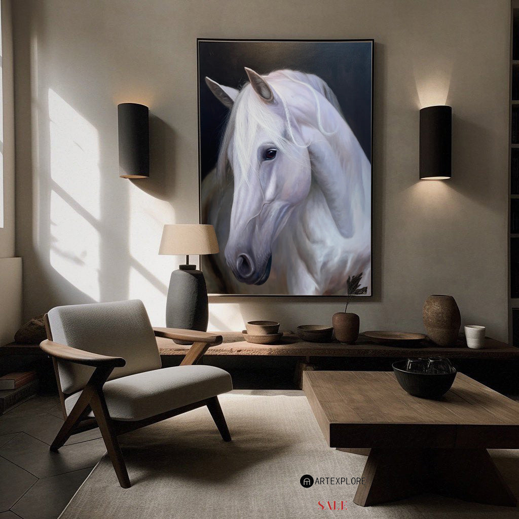 White Horse Painting #ANH59