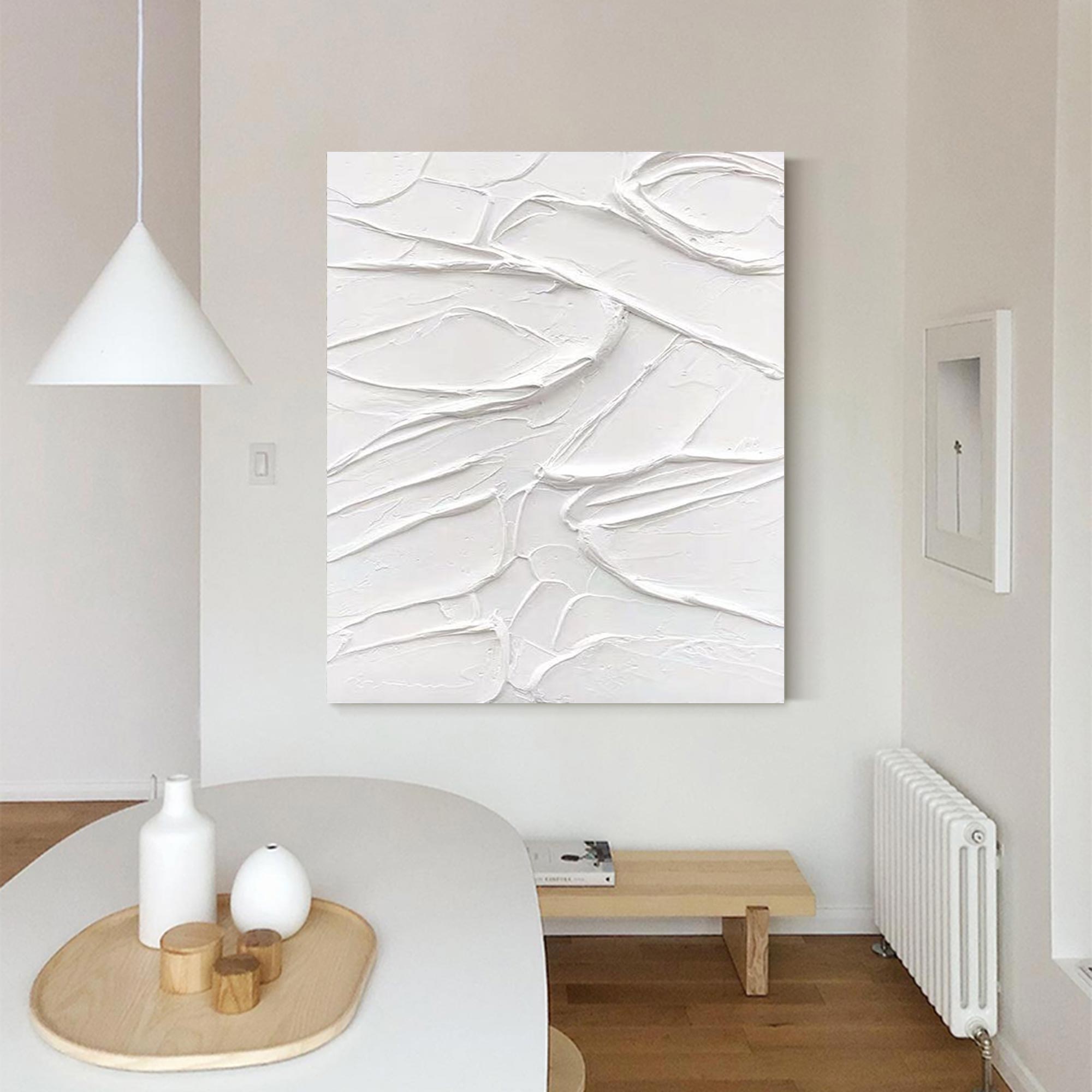 White Abstract Painting #ABAV142