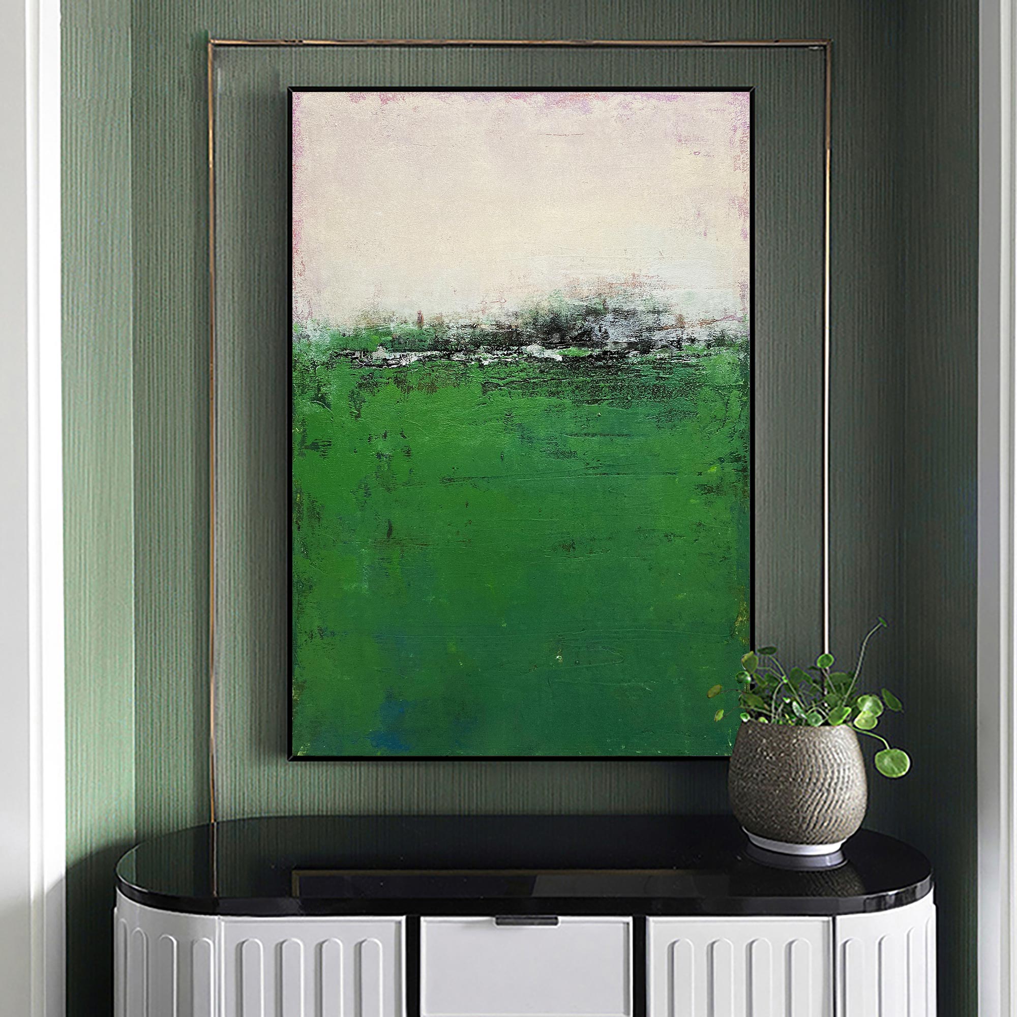 Green Modern Abstract Painting #IS75