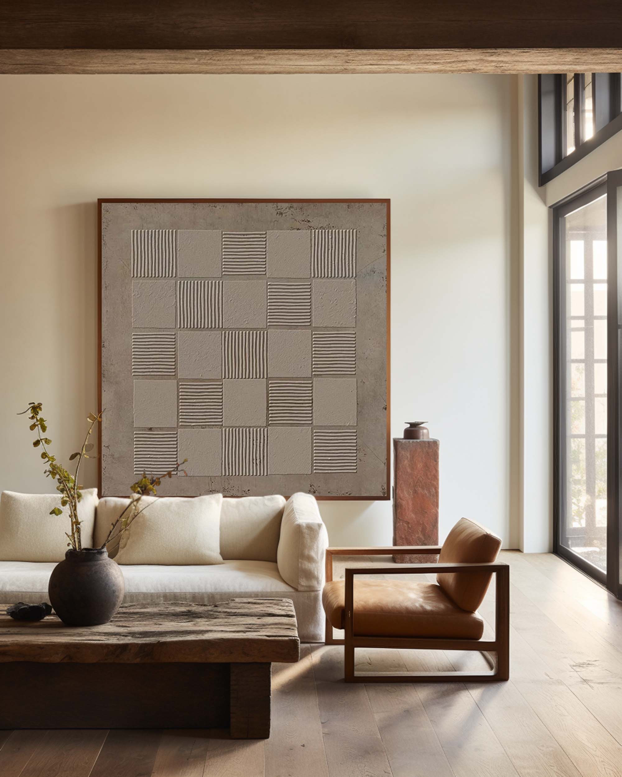 Minimalistisches Wabi-Sabi-Gemälde #ABAS104