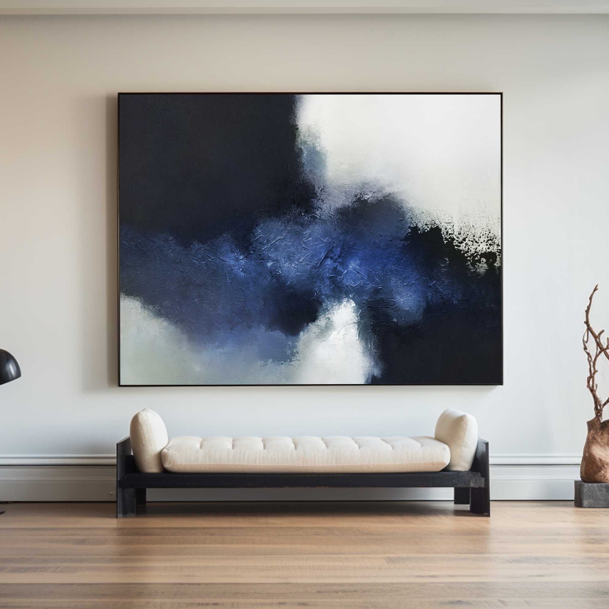Black And BLue Abstract Art #ABAH12