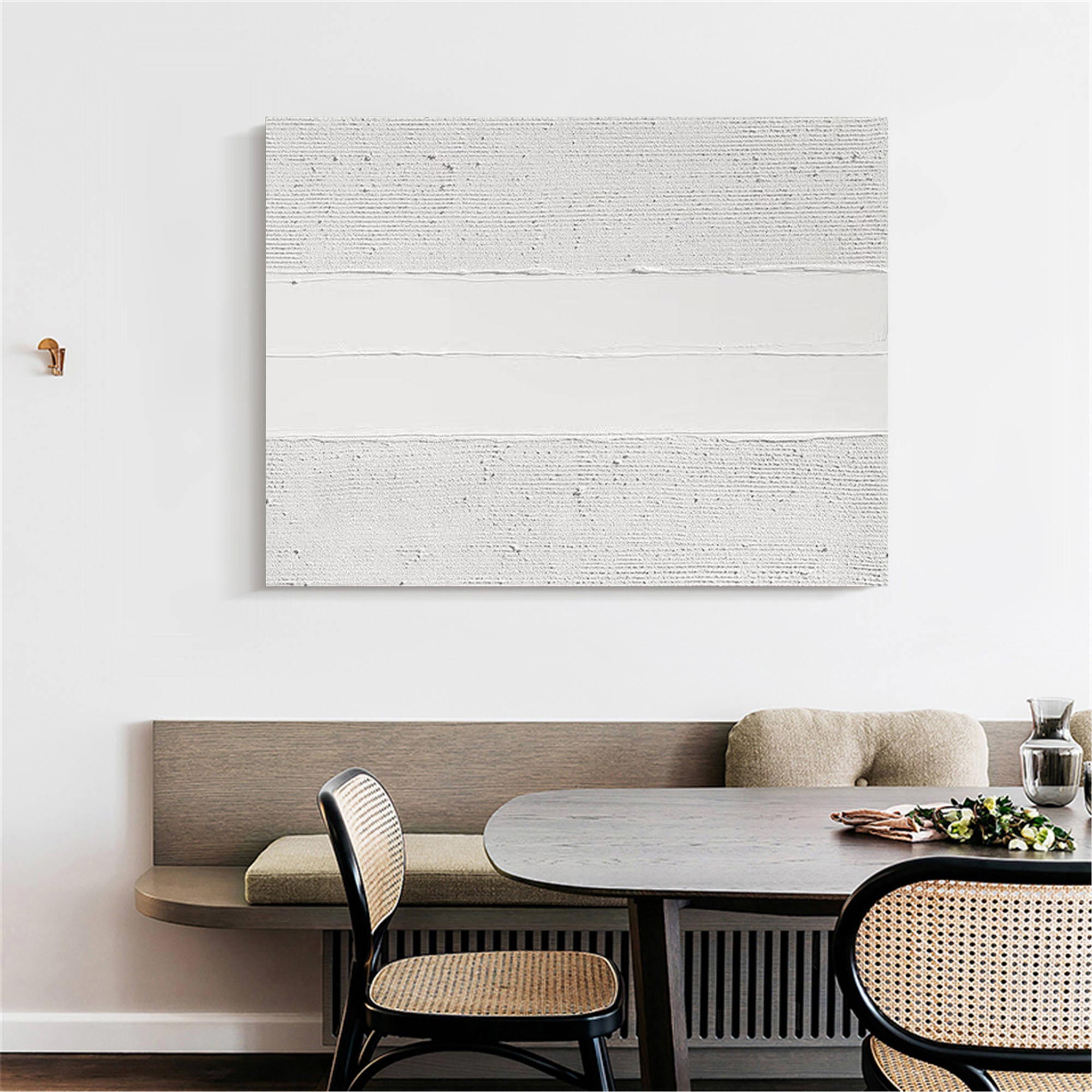 Luxury White Abstract Painting #ABAH40