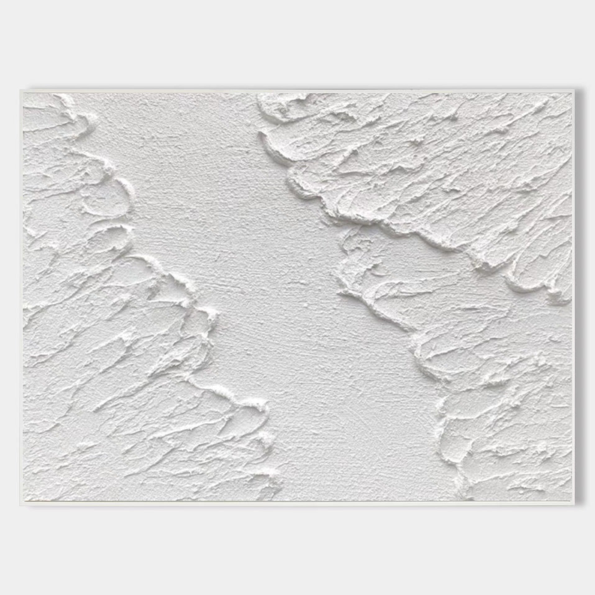 Luxury White Abstract Painting #ABAH42