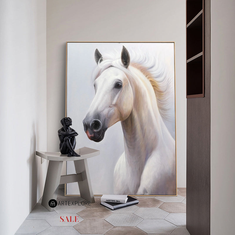 White Horse Painting #ANH57