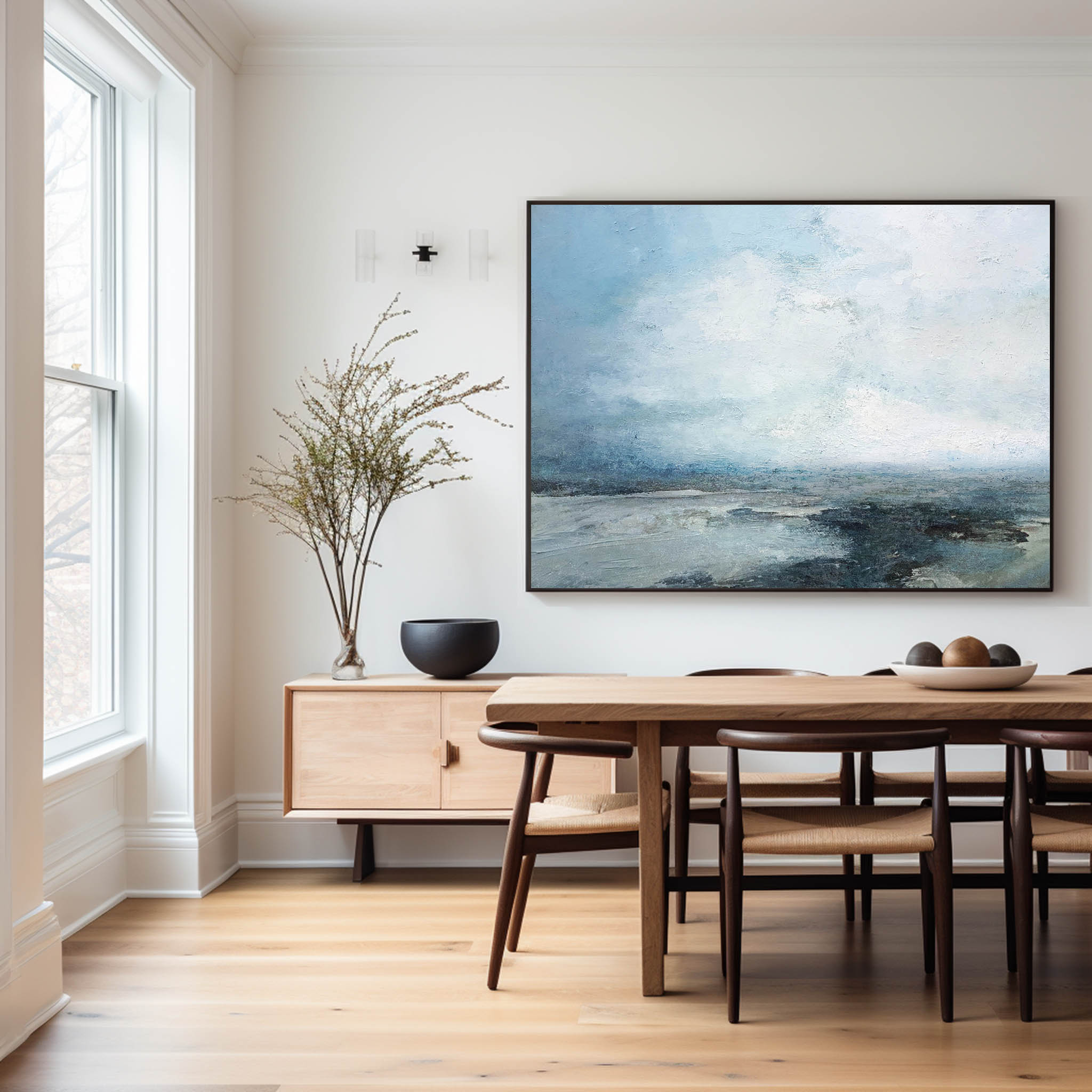 Original Sky And Sea Canvas Painting #ABSH17