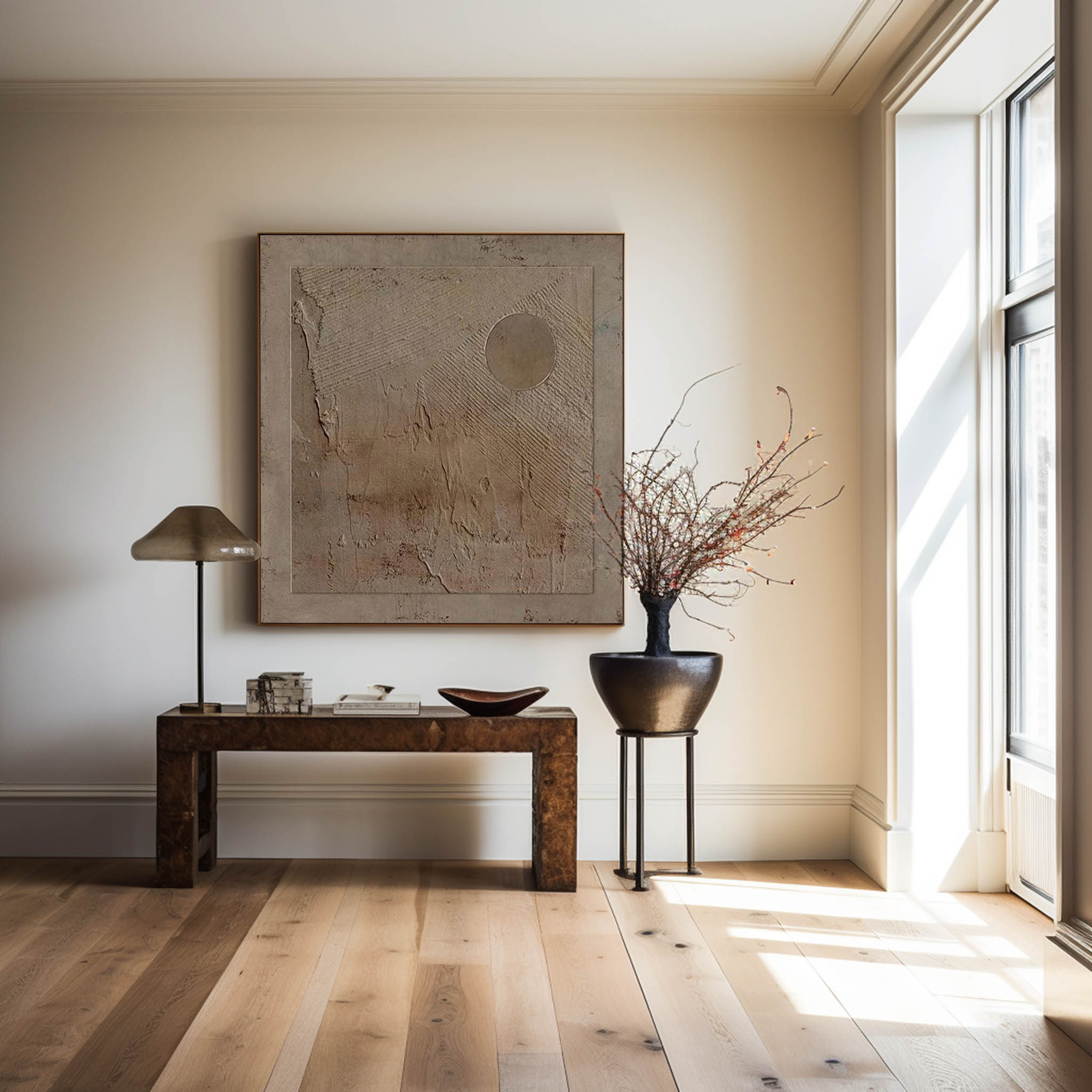 Minimalistisches Wabi-Sabi-Gemälde #ABAS110