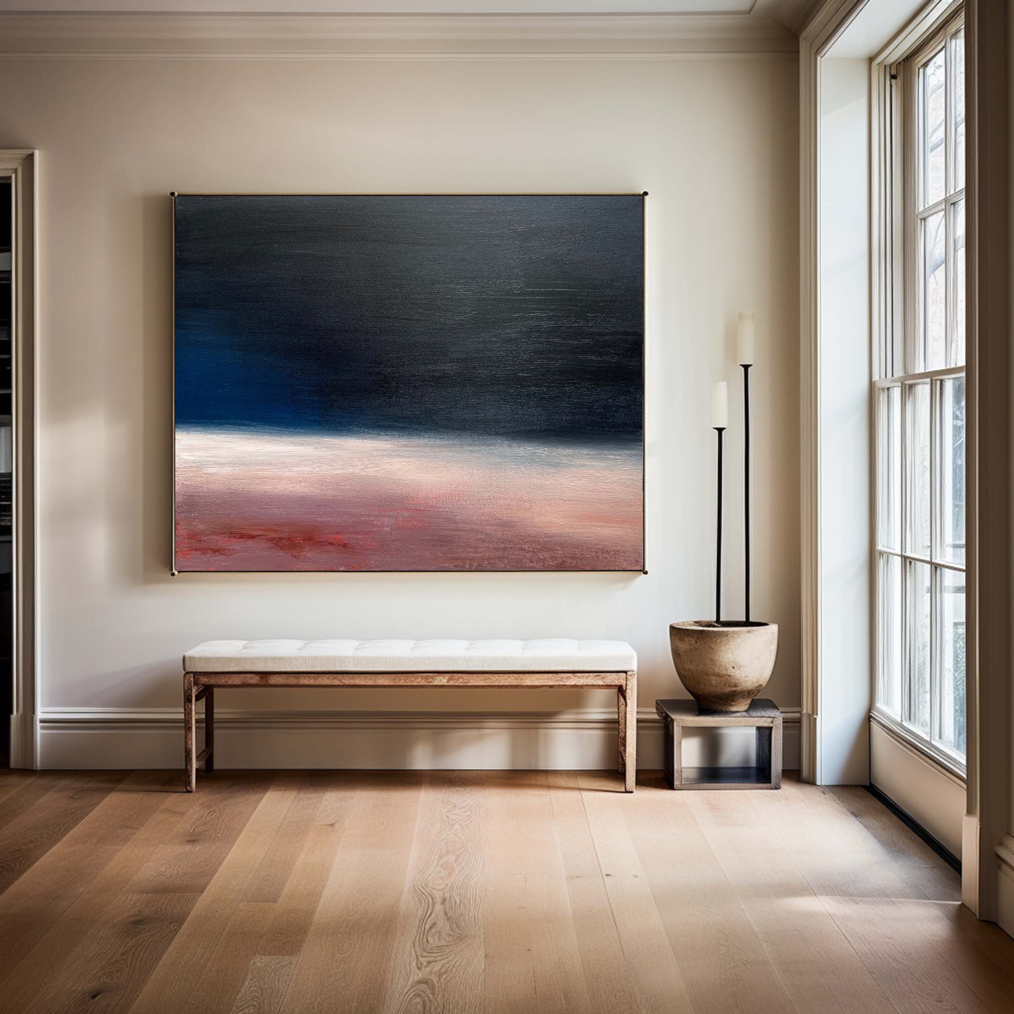 Black Red Abstract Painting #ABAH84