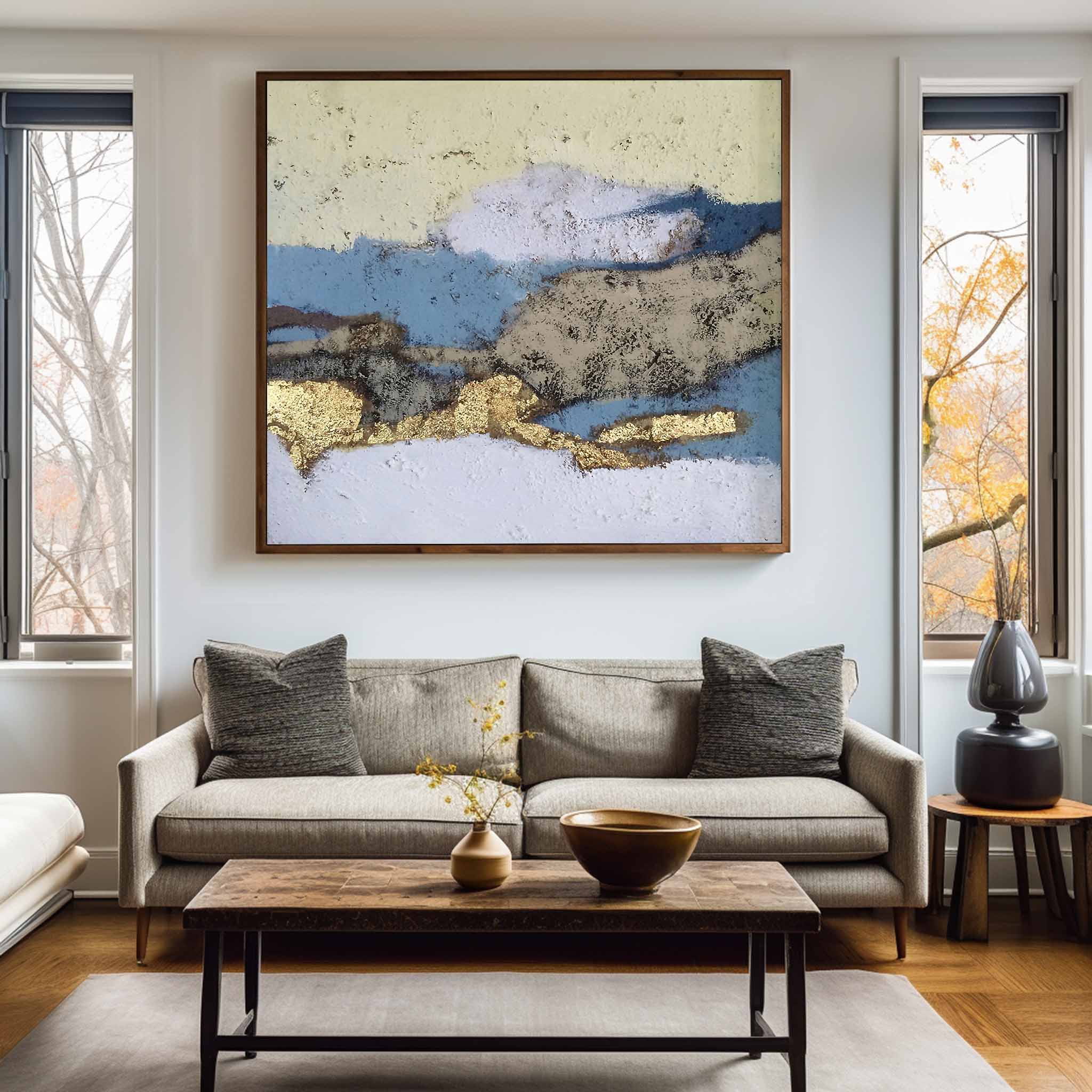Gold Landscape Abstract Art #ABLS07