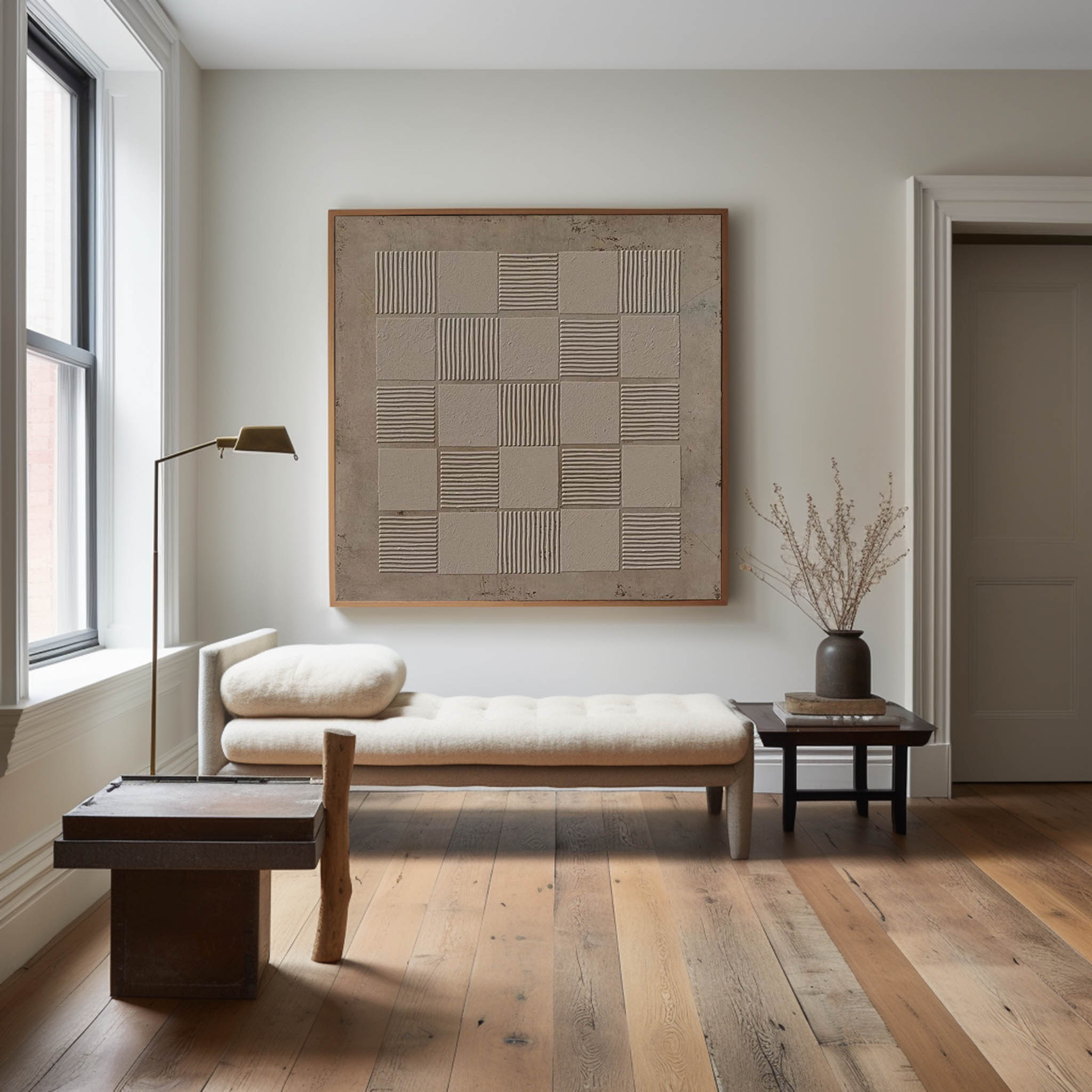 Minimalistisches Wabi-Sabi-Gemälde #ABAS104