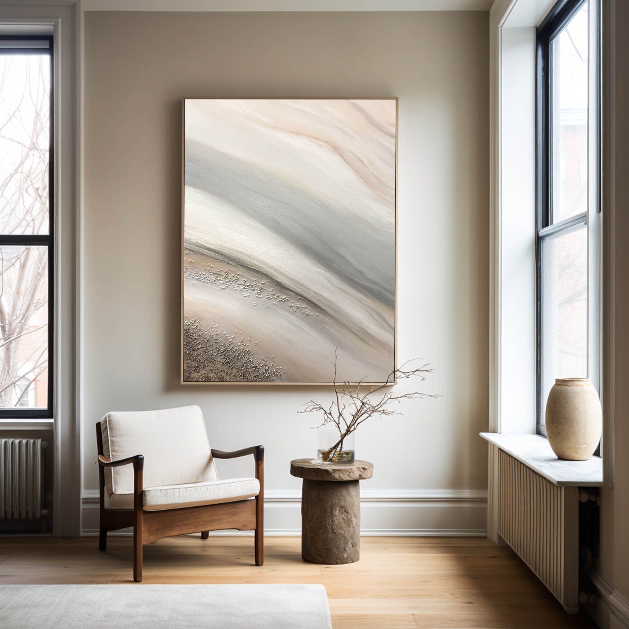 Abstract Grey Painting #ABAV155