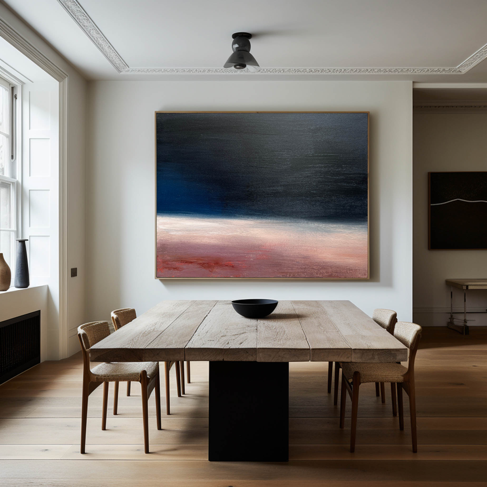 Black Red Abstract Painting #ABAH84