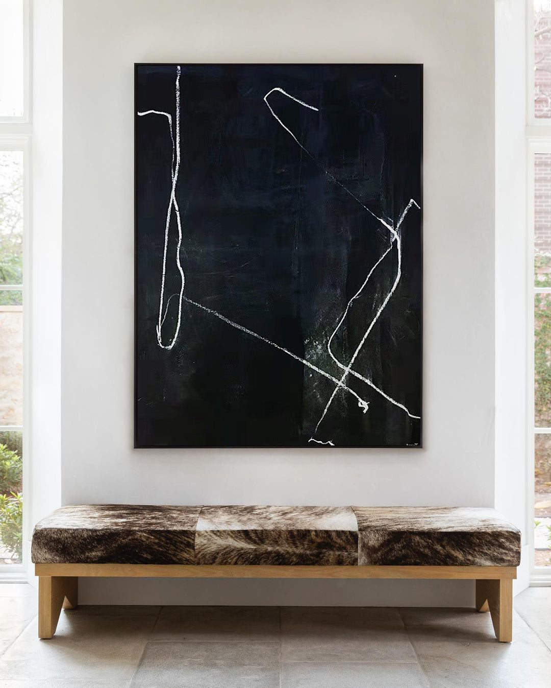 Black Abstract Painting #ABAV329