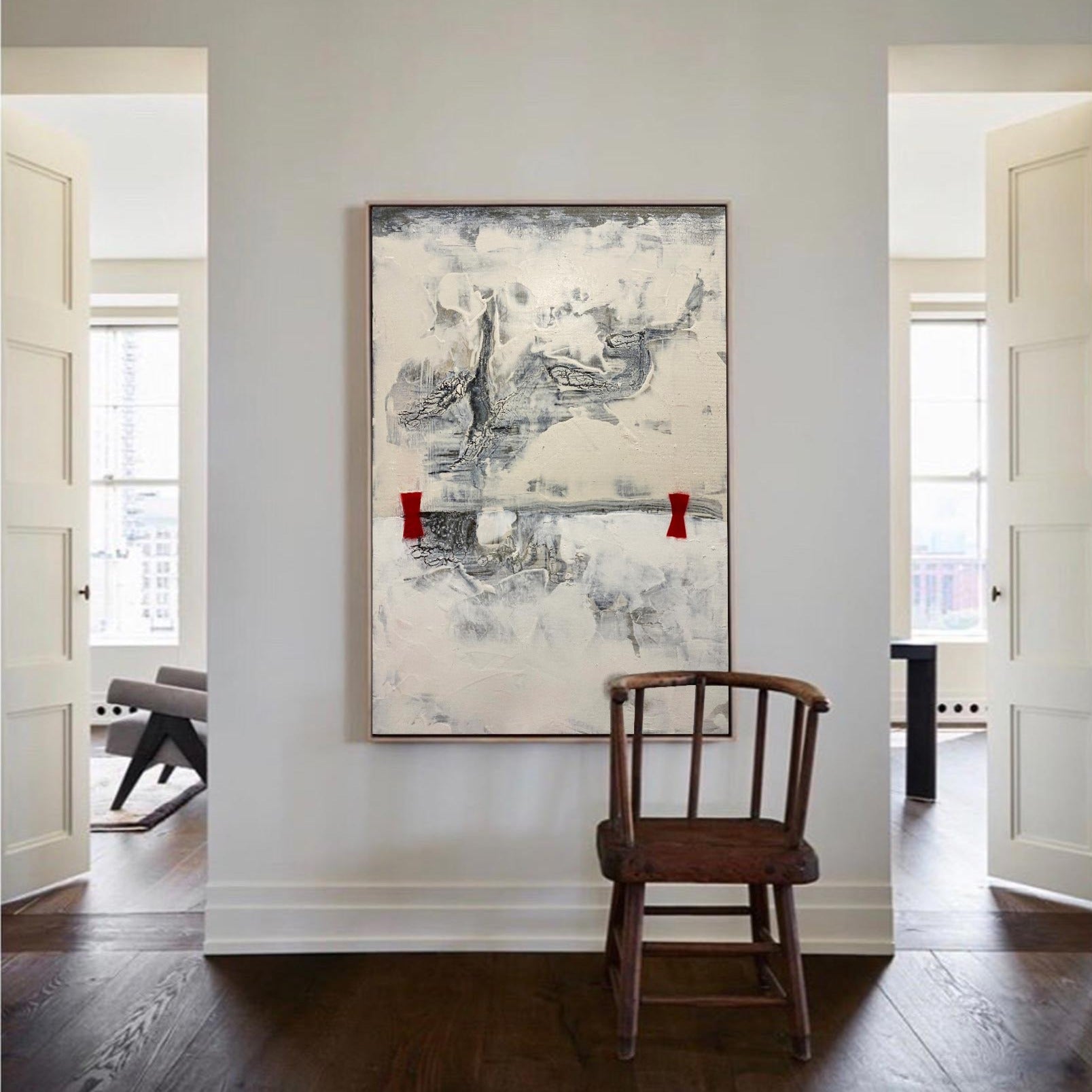 Beige Abstract Painting #ABAV175