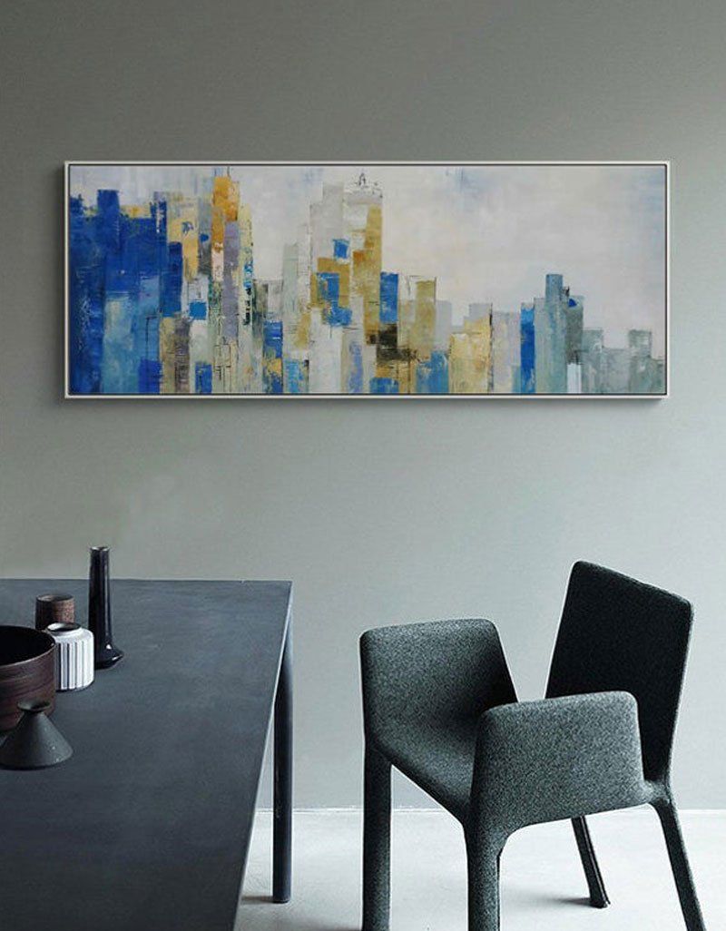 Large Original Abstract Urban Skyline Art #URP01