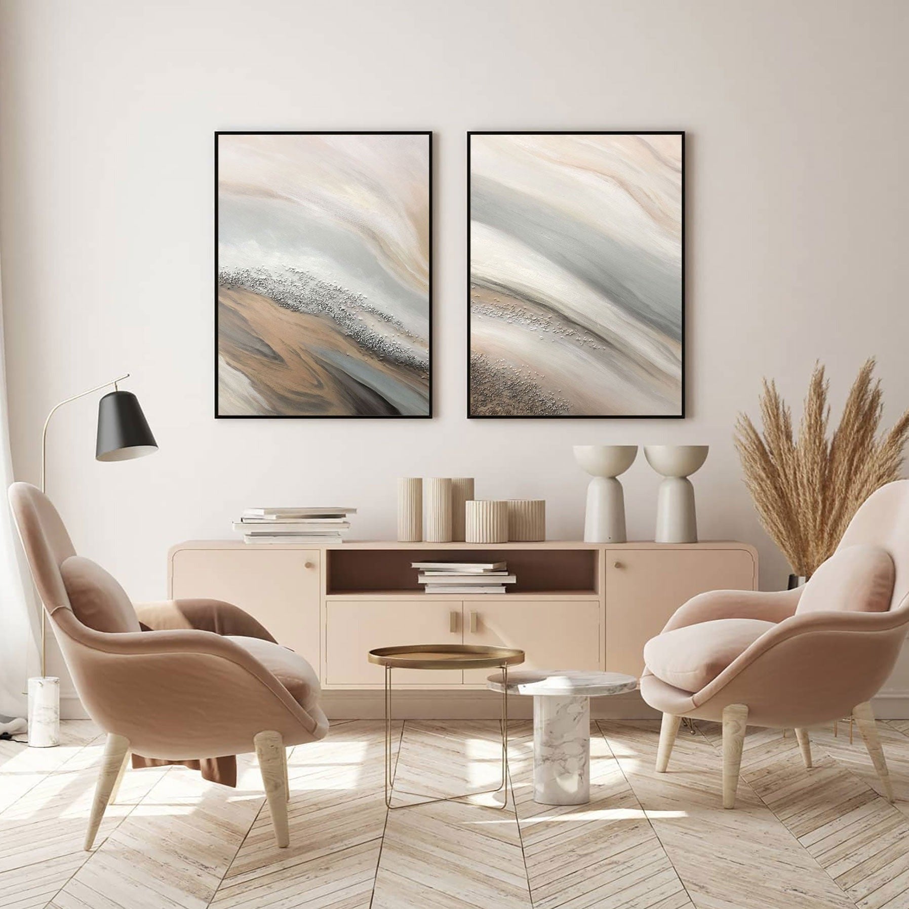 Beige Abstract Art #ABAO31