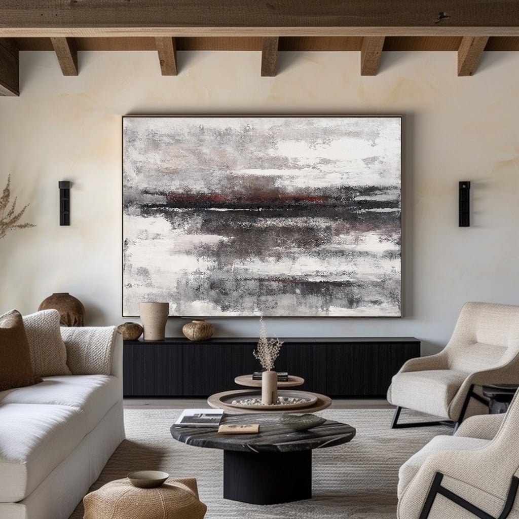 Grey Abstract Painting #ABSH37